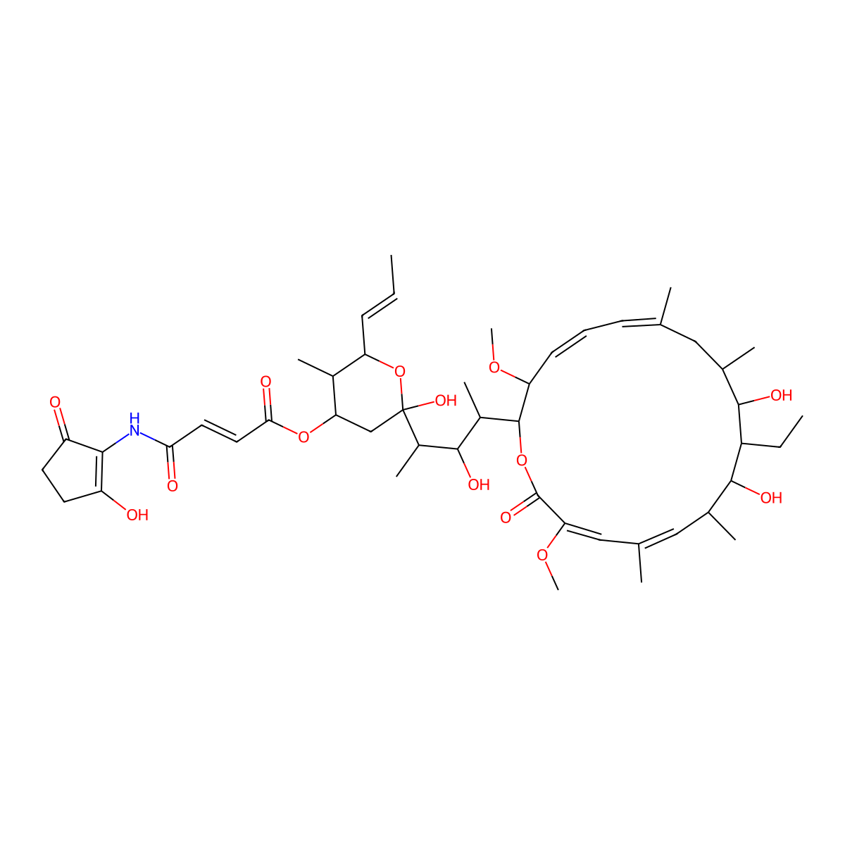 [(2R,4R,5S,6R)-2-[(2S,3R,4S)-4-[(2R,3S,4E,6E,9R,10S,11S,12R,13R,14E,16Z)-11-Ethyl-10,12-dihydroxy-3,17-dimethoxy-7,9,13,15-tetramethyl-18-oxo-1-oxacyclooctadeca-4,6,14,16-tetraen-2-yl]-3-hydroxypentan-2-yl]-2-hydroxy-5-methyl-6-[(E)-prop-1-enyl]oxan-4-yl] (E)-4-[(2-hydroxy-5-oxocyclopenten-1-yl)amino]-4-oxobut-2-enoate molecular structure, CAS 1401813-14-6