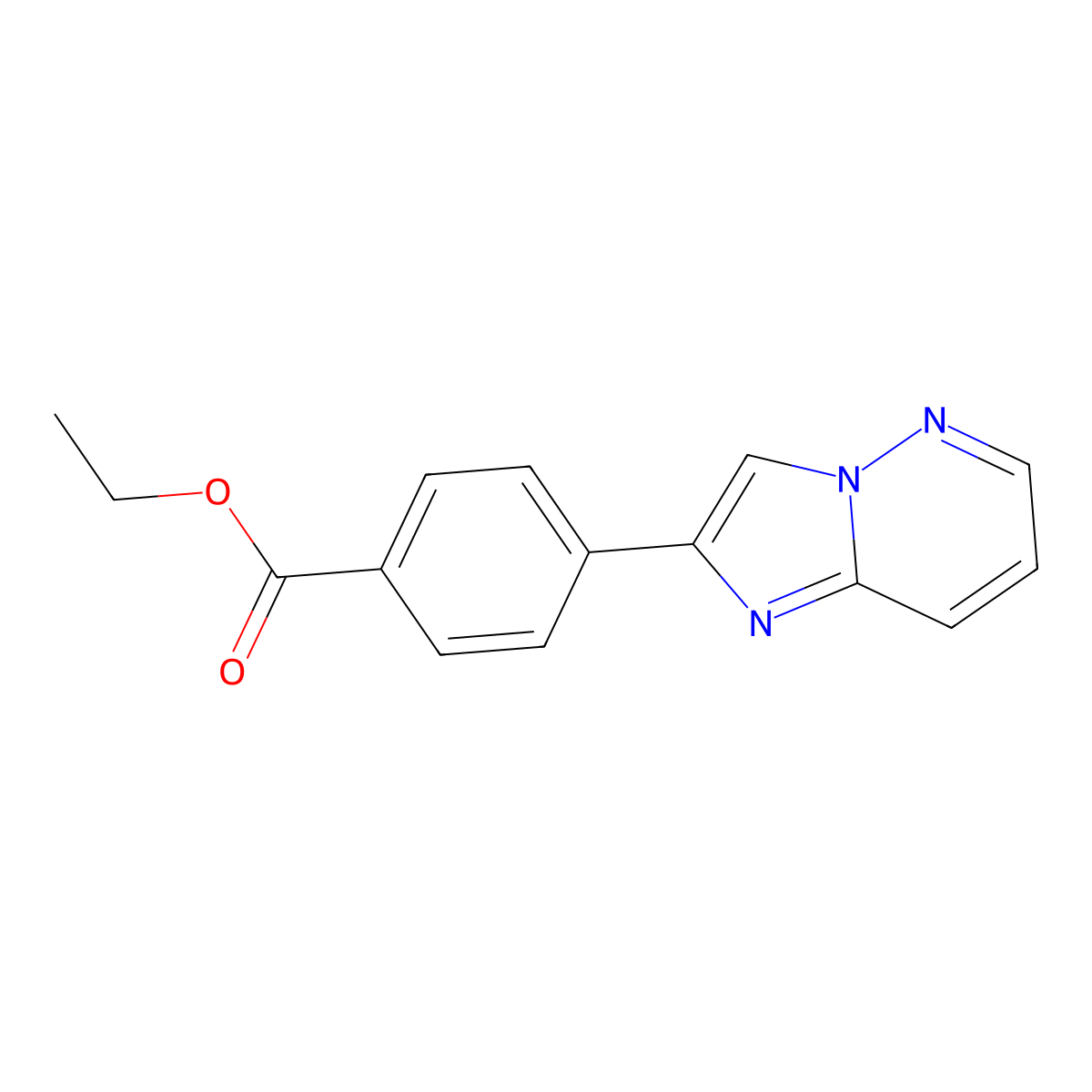 Ethyl 4-(imidazo[1,2-b]pyridazin-2-yl)benzoate molecular structure, CAS 1401813-20-4
