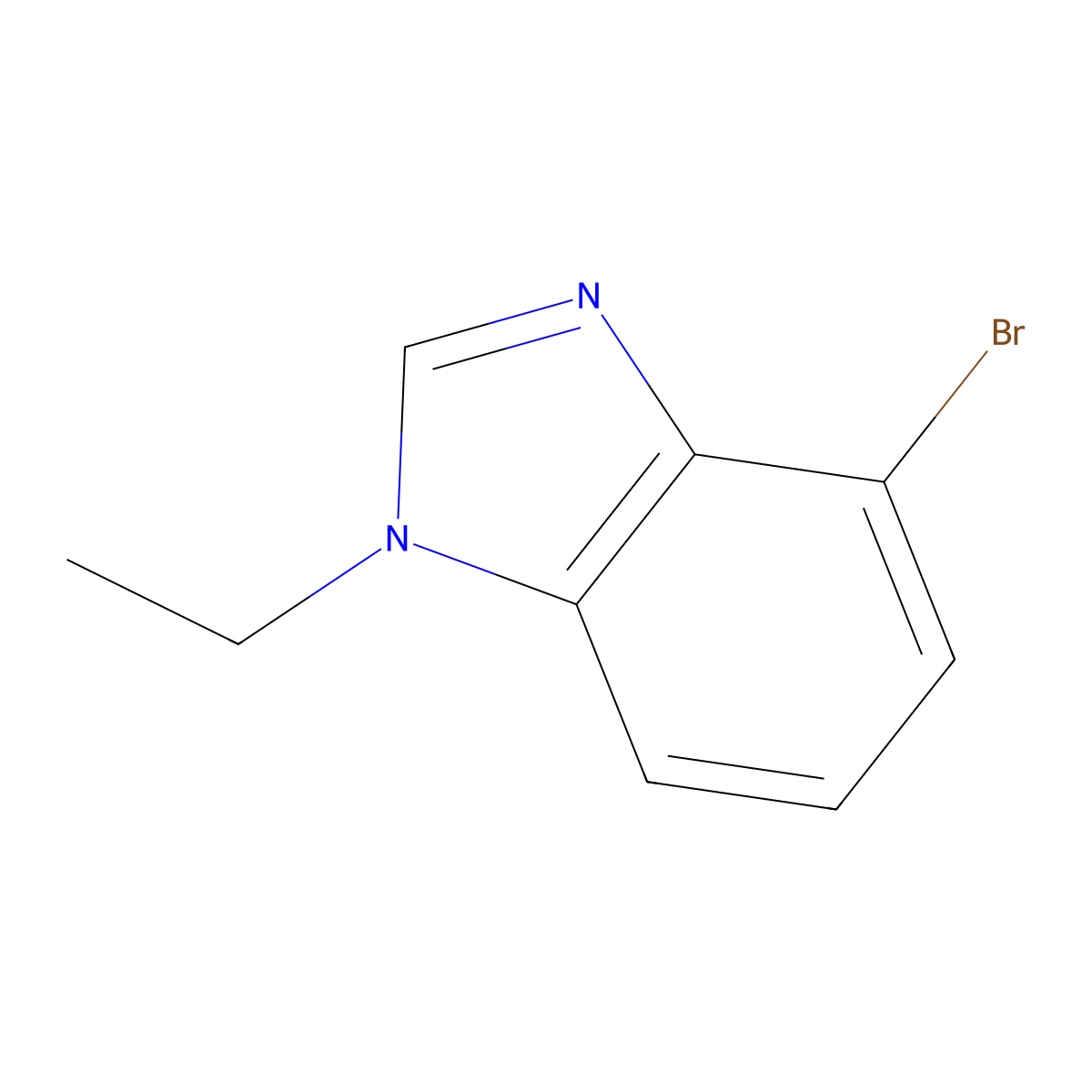 4-bromo-1-ethyl-1H-1,3-benzodiazole molecular structure, CAS 1401814-44-5