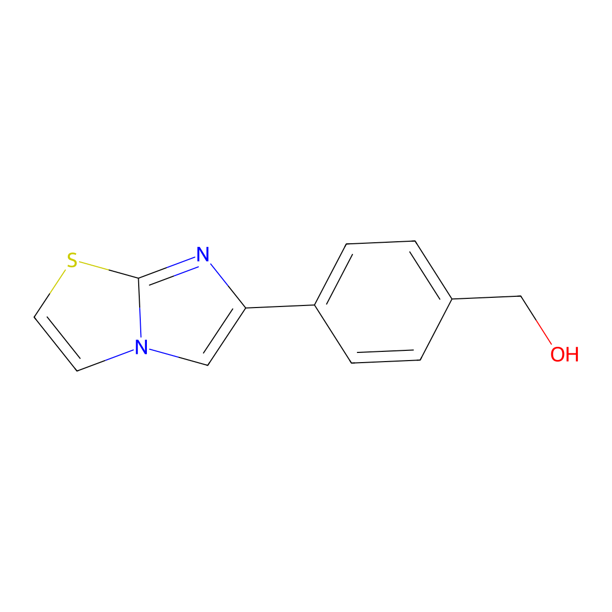 4-Imidazo[2,1-b]thiazol-6-ylbenzenemethanol molecular structure, CAS 1401815-01-7