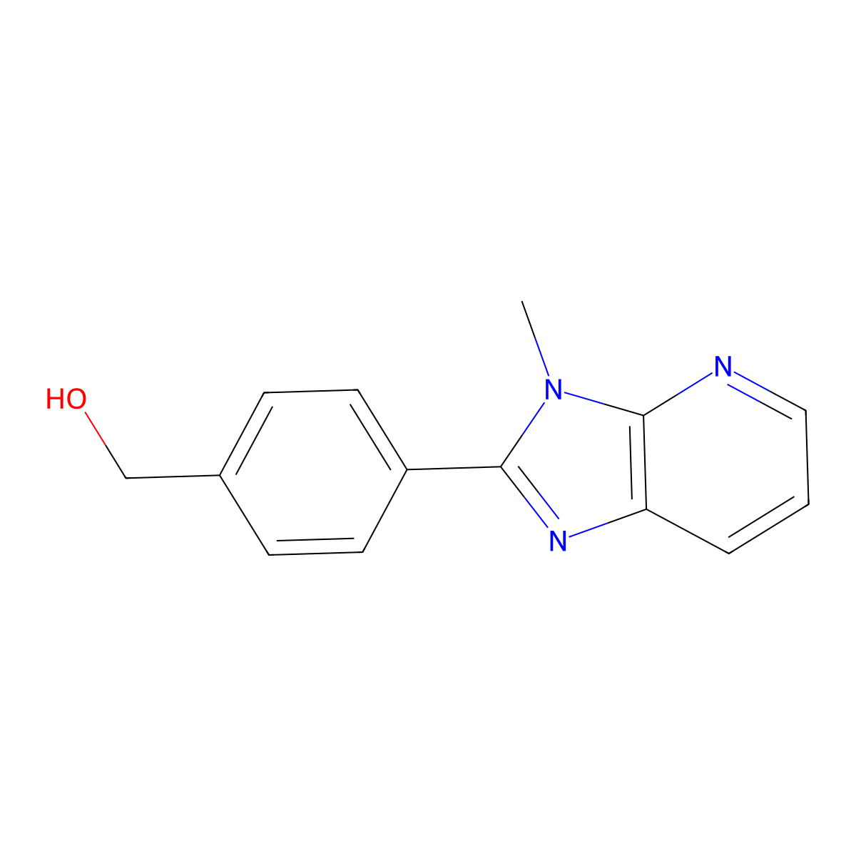 4-(3-Methyl-3H-imidazo[4,5-b]pyridin-2-yl)benzenemethanol molecular structure, CAS 1401815-08-4