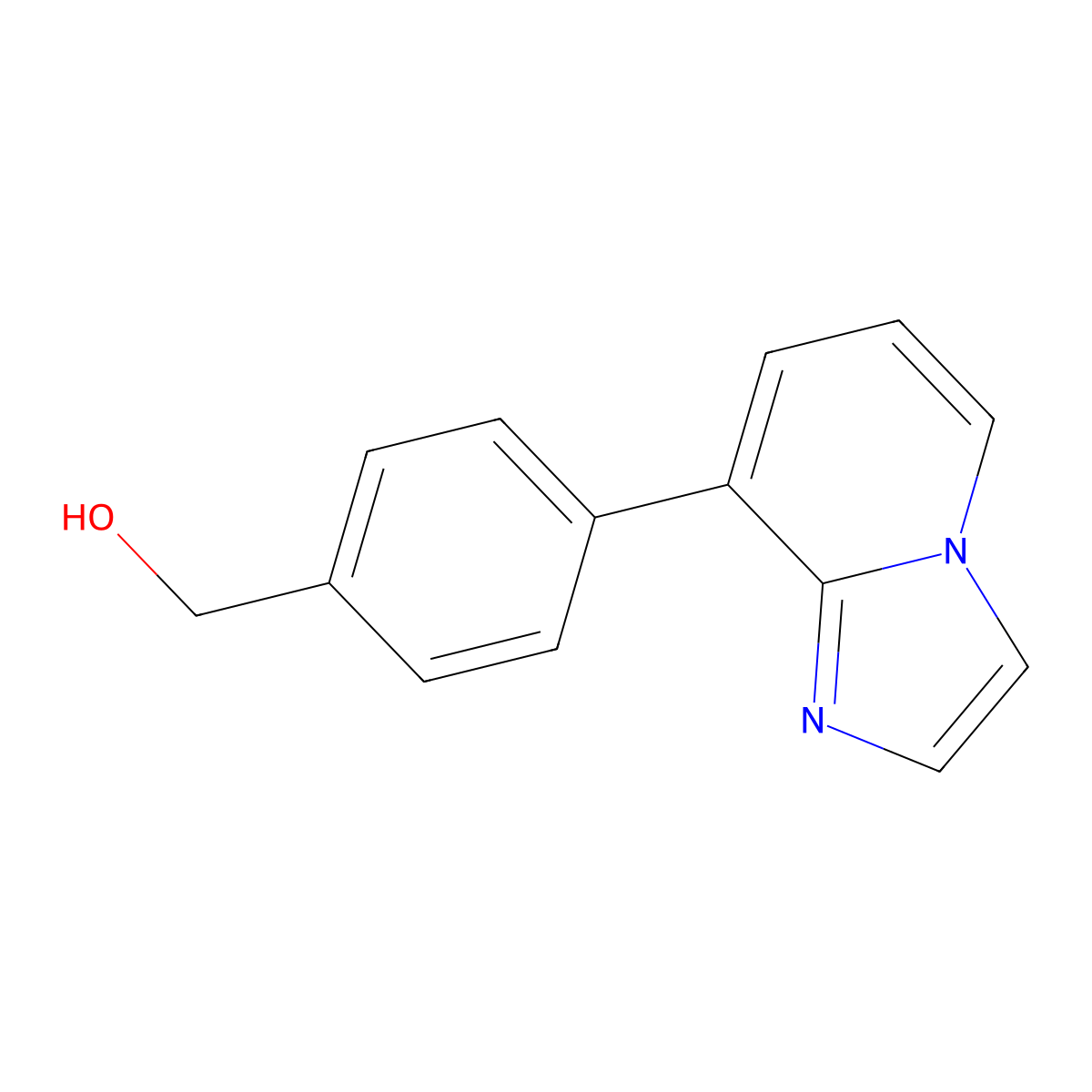 4-Imidazo[1,2-a]pyridin-8-ylbenzenemethanol molecular structure, CAS 1401815-78-8