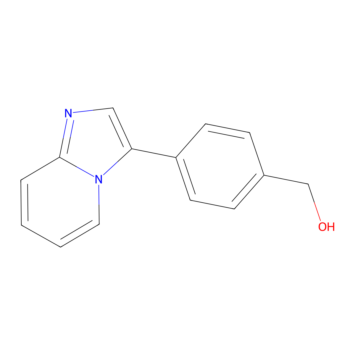 (4-Imidazo[1,2-a]pyridin-3-ylphenyl)methanol molecular structure, CAS 1401815-80-2
