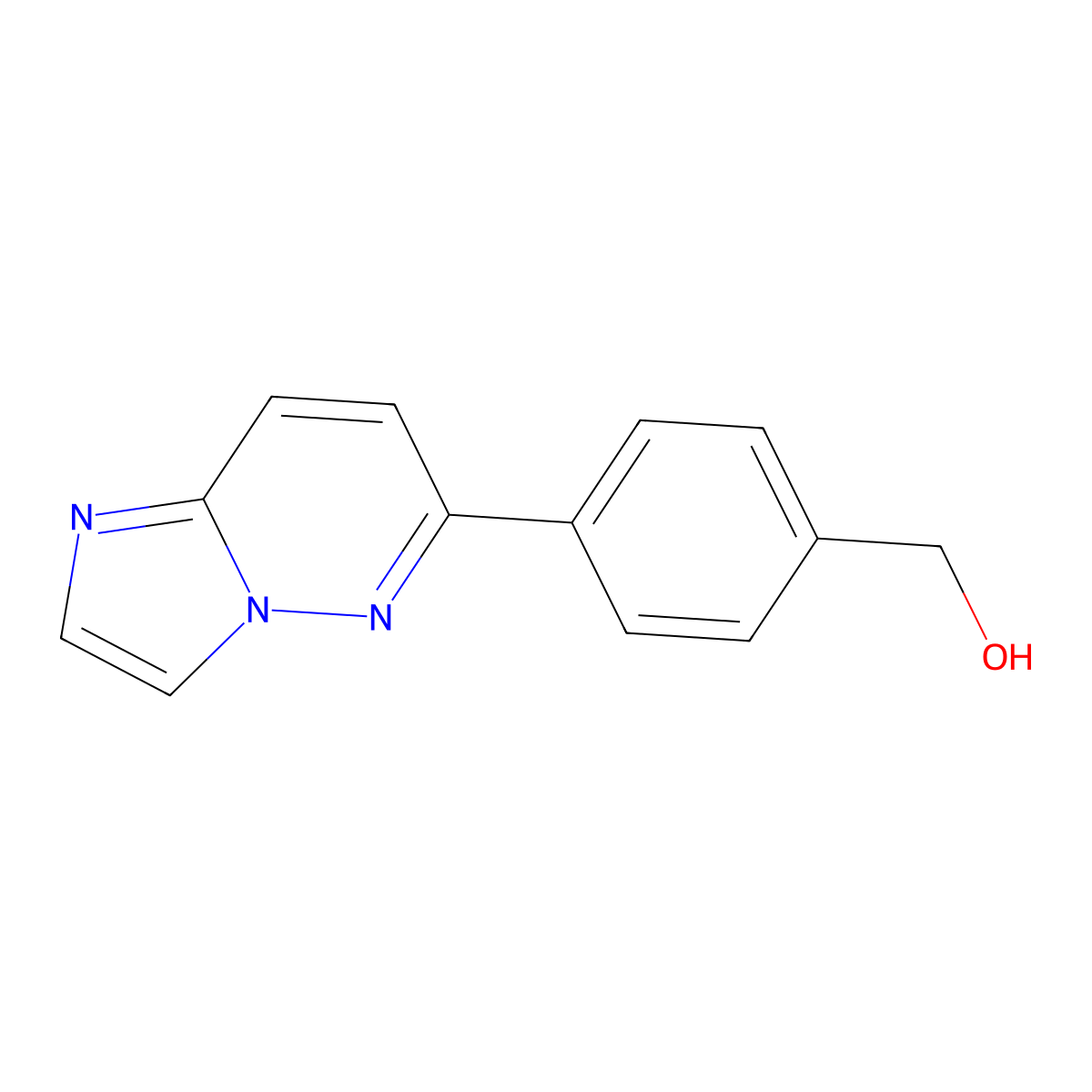 4-Imidazo[1,2-b]pyridazin-6-ylbenzenemethanol molecular structure, CAS 1401815-82-4
