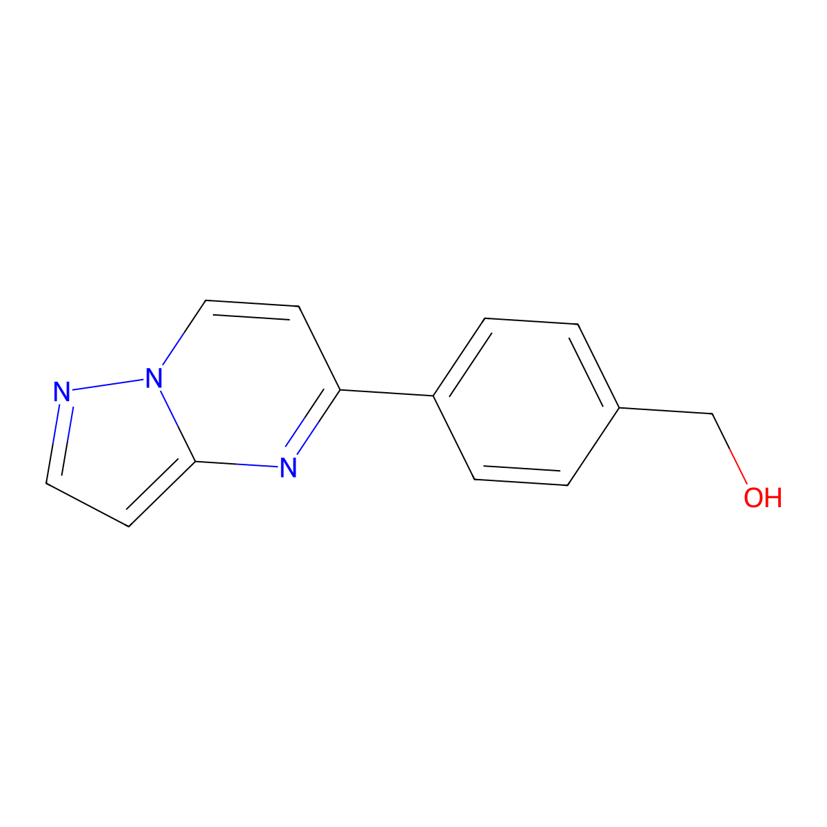 4-Pyrazolo[1,5-a]pyrimidin-5-ylbenzenemethanol molecular structure, CAS 1401815-84-6