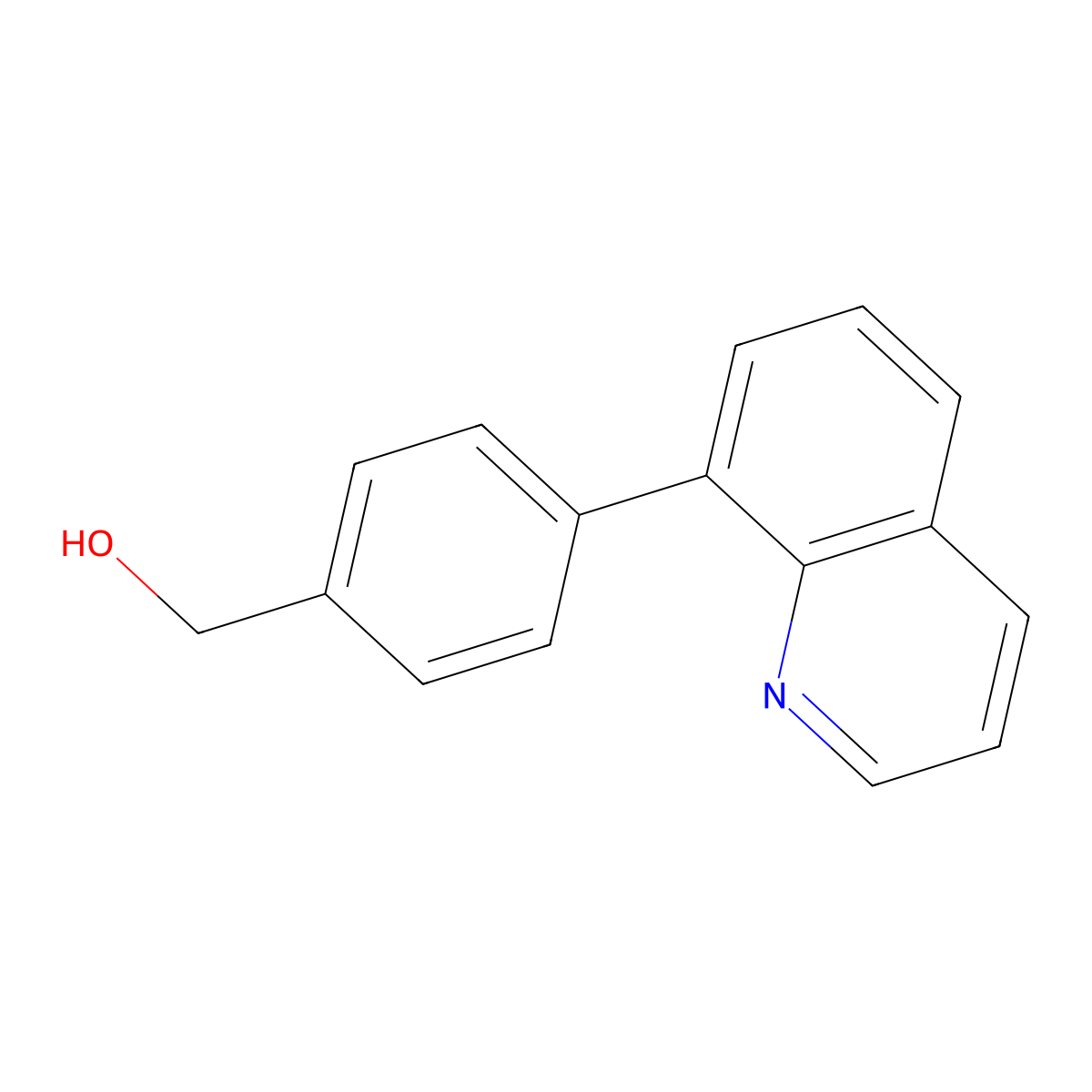 (4-(Quinolin-8-yl)phenyl)methanol molecular structure, CAS 1401815-91-5