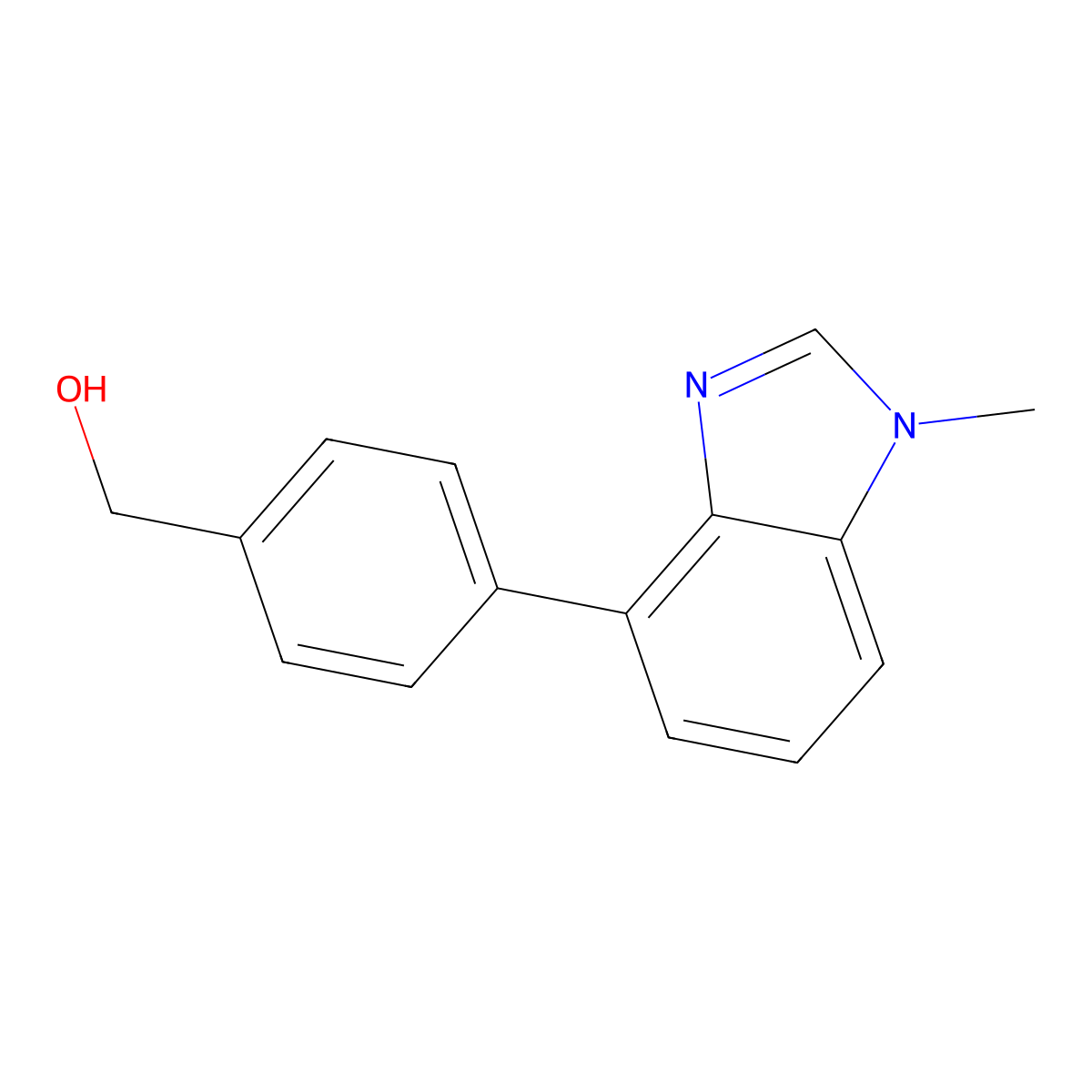 [4-(1-Methylbenzimidazol-4-yl)phenyl]methanol molecular structure, CAS 1401816-01-0