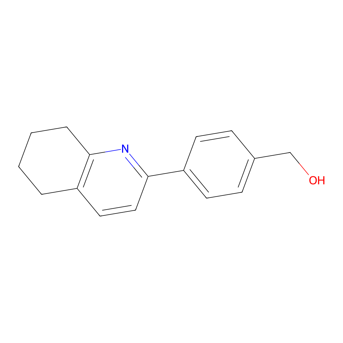 4-(5,6,7,8-Tetrahydro-2-quinolinyl)benzenemethanol molecular structure, CAS 1401816-04-3