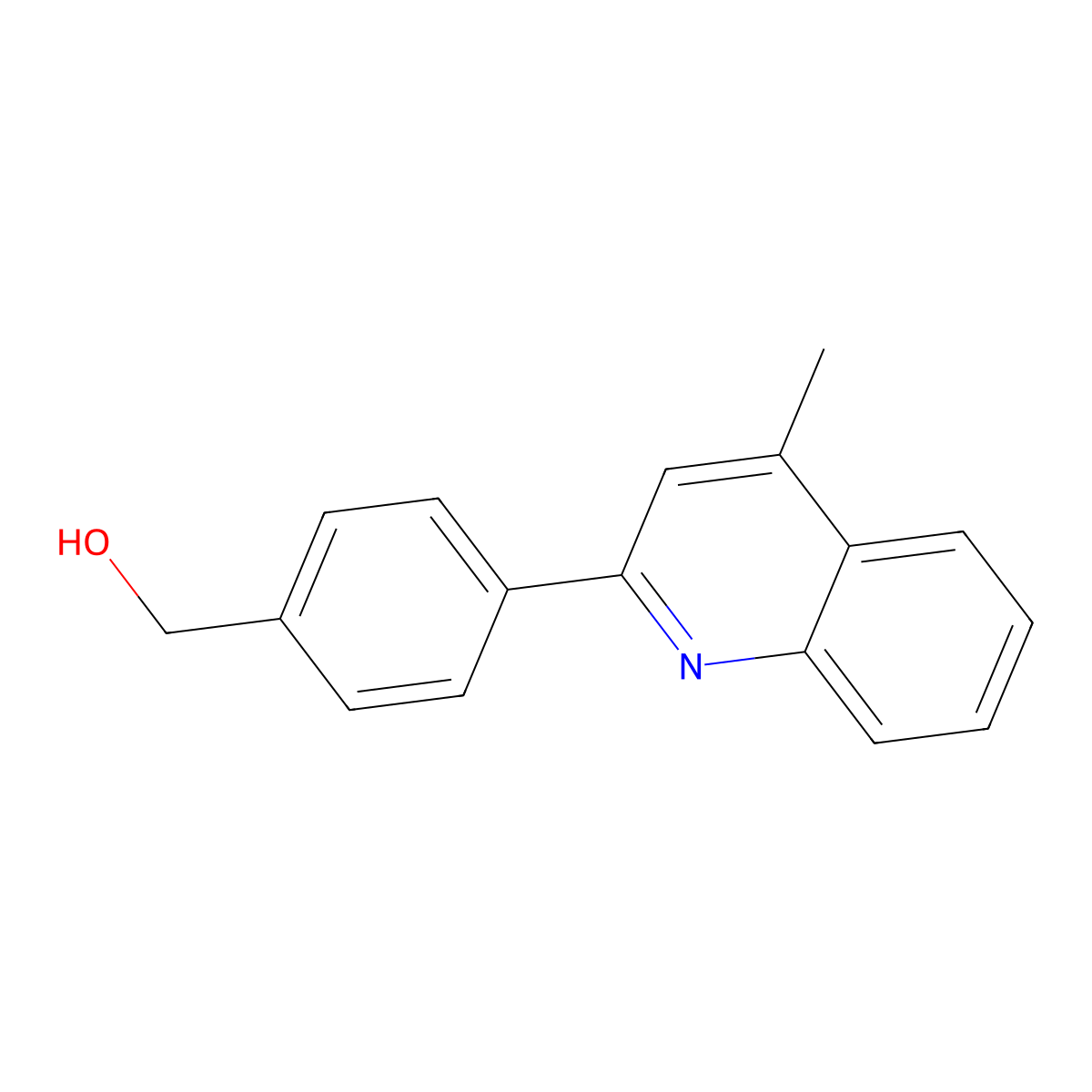 4-(4-Methyl-2-quinolinyl)benzenemethanol molecular structure, CAS 1401816-06-5