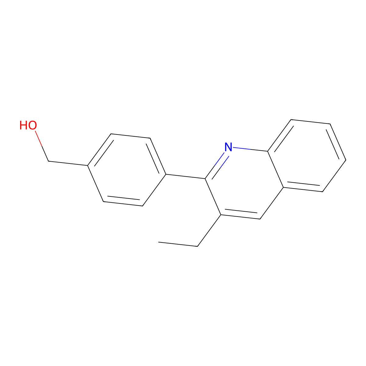 [4-(3-Ethylquinolin-2-yl)phenyl]methanol molecular structure, CAS 1401816-18-9
