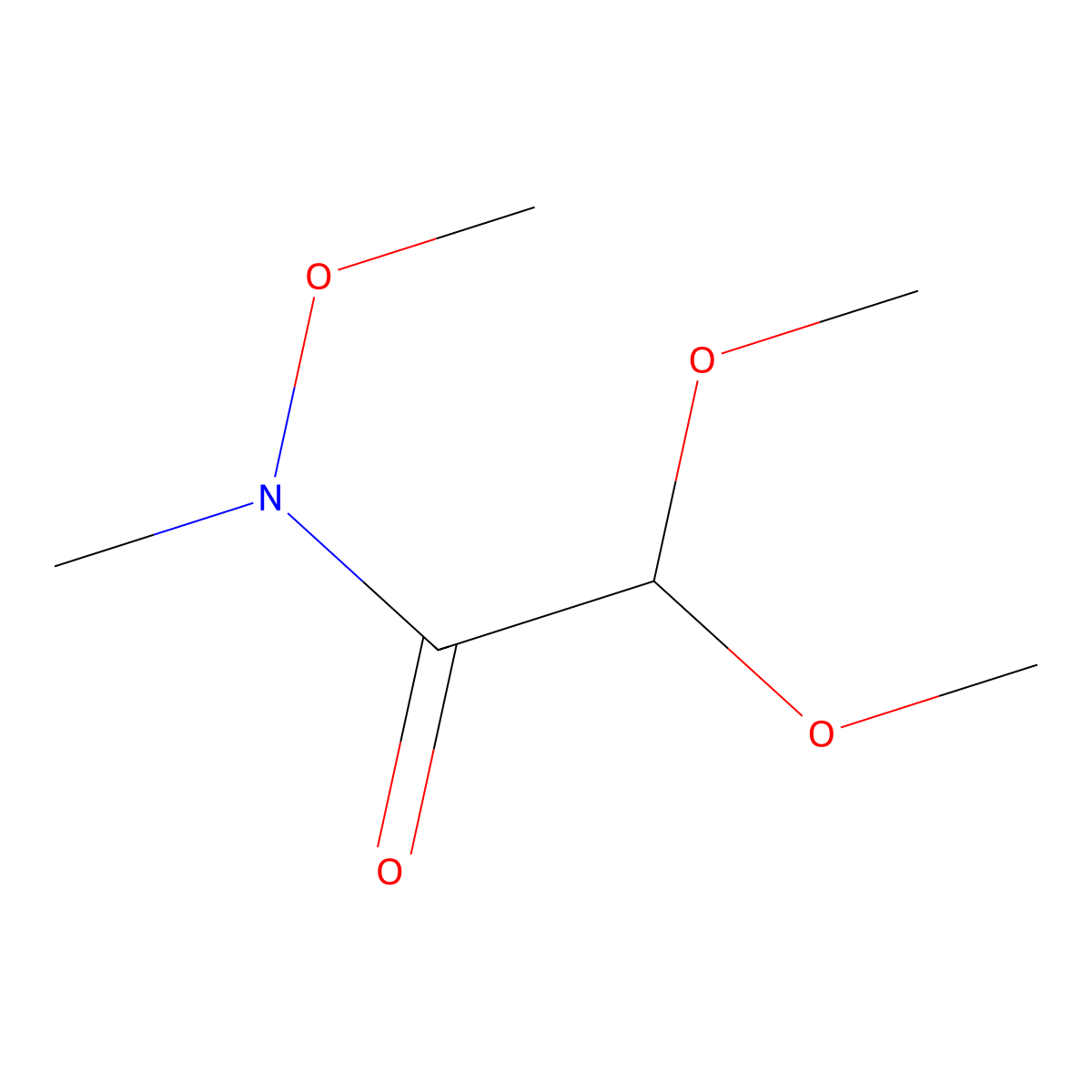 N,2,2-Trimethoxy-N-methylacetamide molecular structure, CAS 1401816-27-0