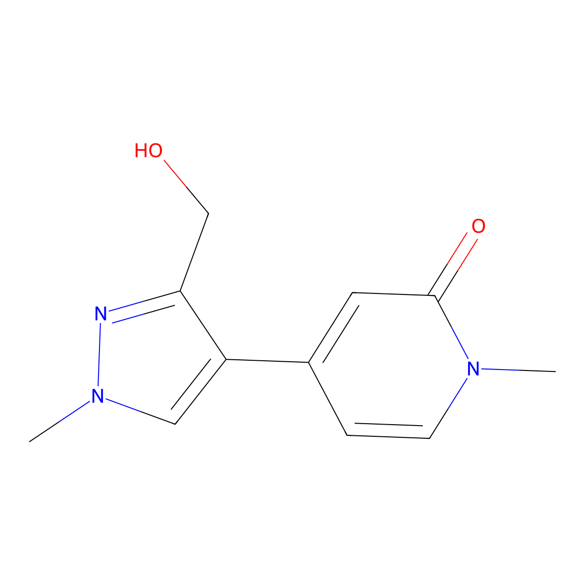 4-[3-(Hydroxymethyl)-1-methyl-1H-pyrazol-4-yl]-1-methyl-2(1h)-pyridinone molecular structure, CAS 1401817-19-3