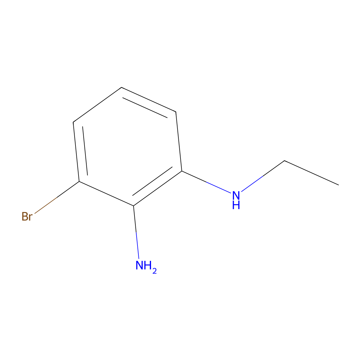 3-bromo-N1-ethylbenzene-1,2-diamine molecular structure, CAS 1401817-72-8