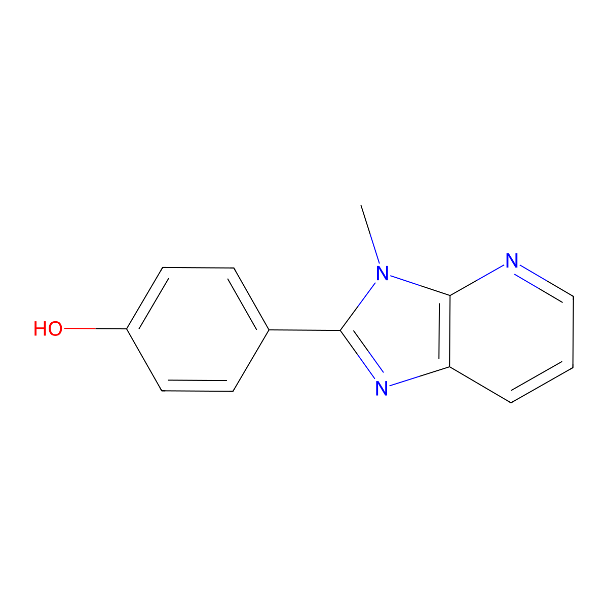 4-(3-Methylimidazo[4,5-b]pyridin-2-yl)phenol molecular structure, CAS 1401818-13-0
