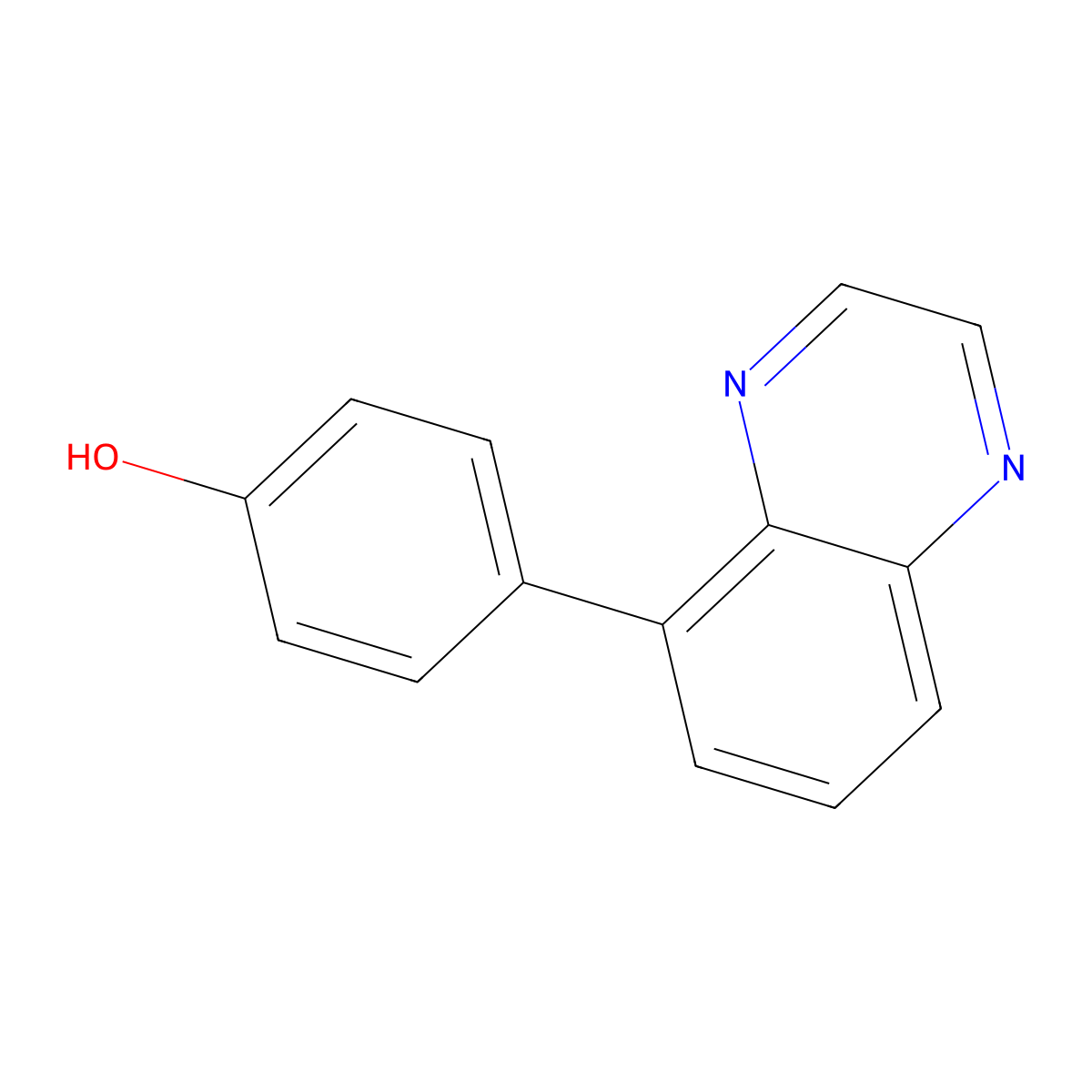 4-(5-Quinoxalinyl)phenol molecular structure, CAS 1401818-38-9