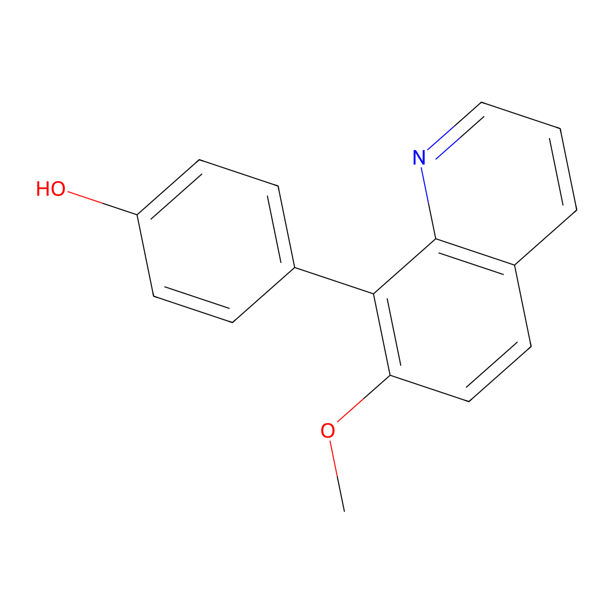 4-(7-Methoxy-8-quinolinyl)phenol molecular structure, CAS 1401818-43-6