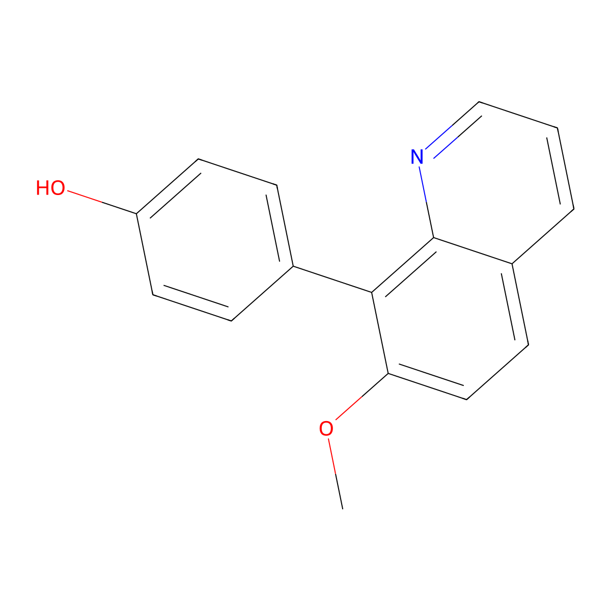 4-(7-Methoxy-8-quinolinyl)phenol molecular structure, CAS 1401818-43-6