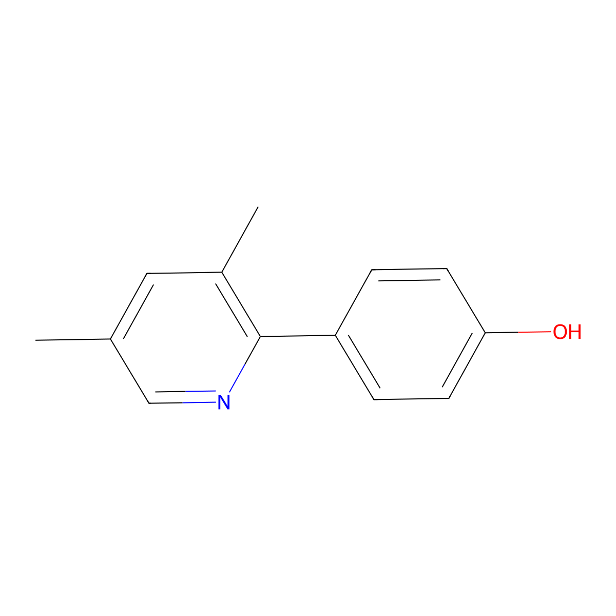 4-(3,5-Dimethyl-2-pyridinyl)phenol molecular structure, CAS 1401818-48-1