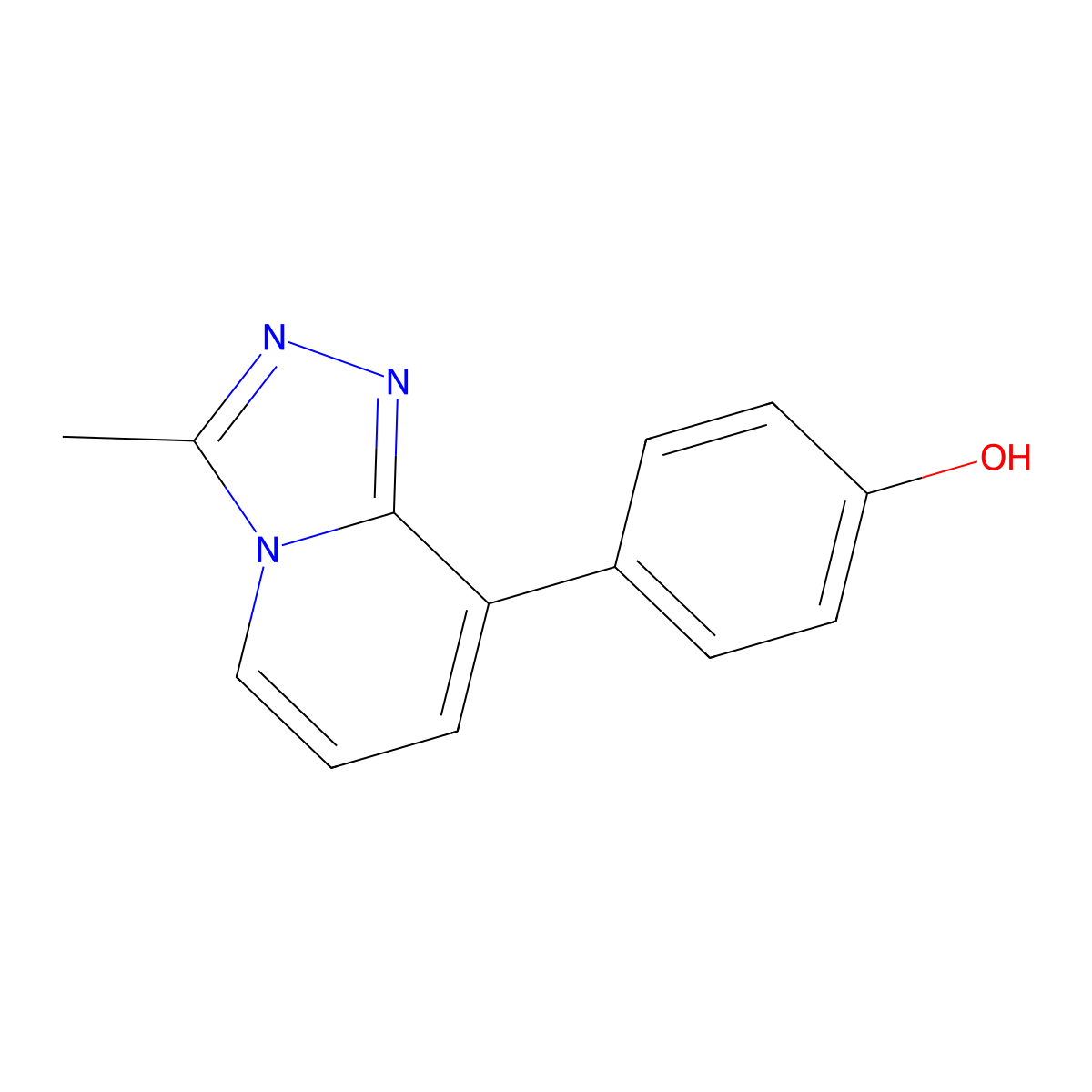 4-(3-Methyl-1,2,4-triazolo[4,3-a]pyridin-8-yl)phenol molecular structure, CAS 1401818-49-2