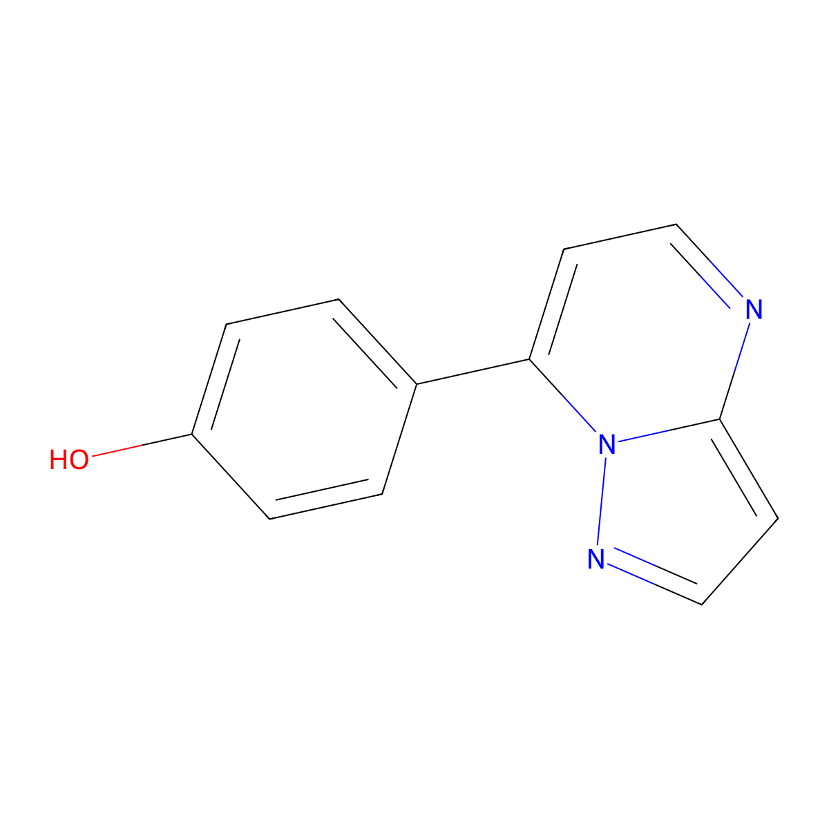 4-Pyrazolo[1,5-a]pyrimidin-7-ylphenol molecular structure, CAS 1401818-50-5