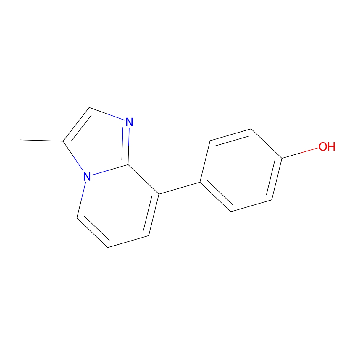 4-(3-Methylimidazo[1,2-a]pyridin-8-yl)phenol molecular structure, CAS 1401818-53-8