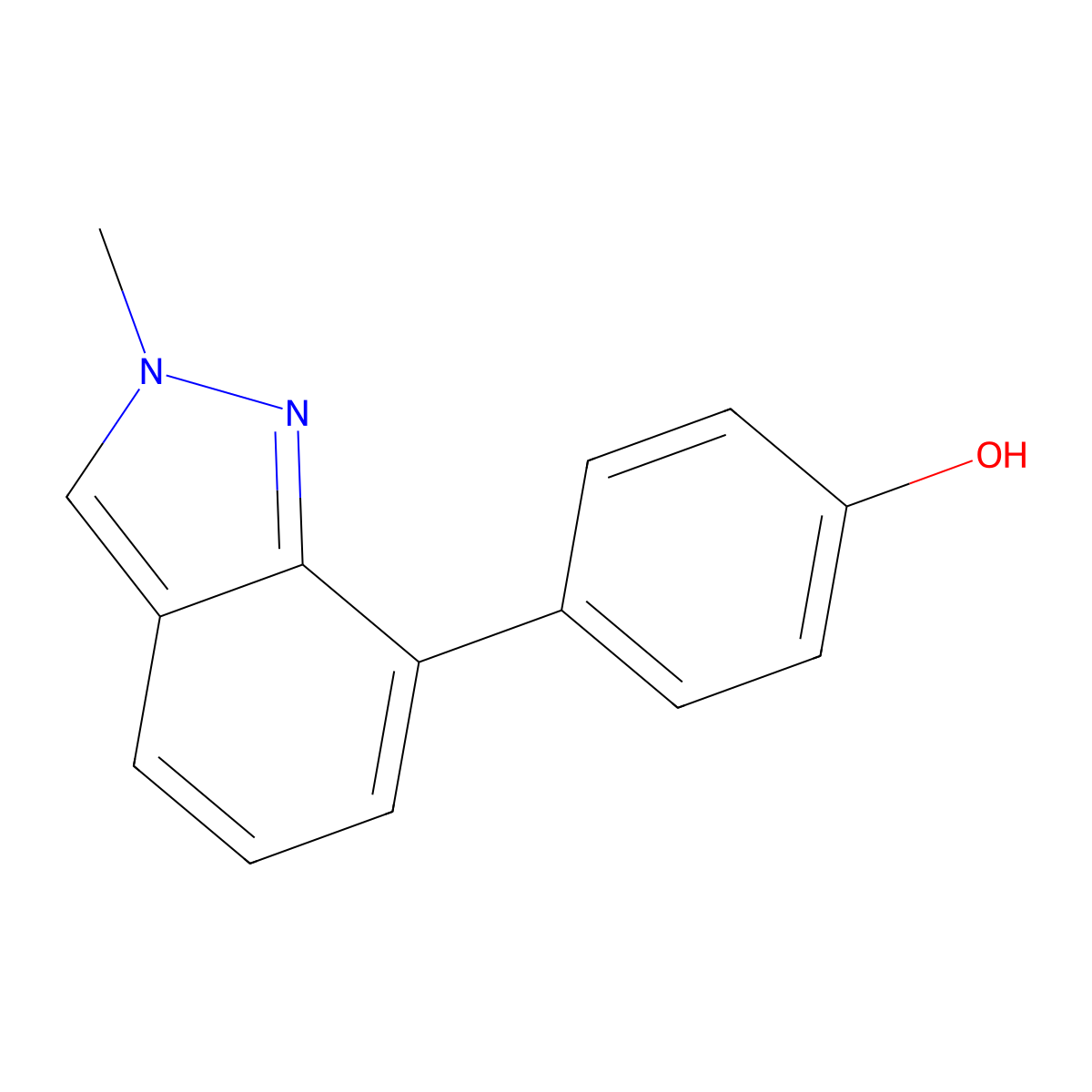 4-(2-Methylindazol-7-yl)phenol molecular structure, CAS 1401818-56-1