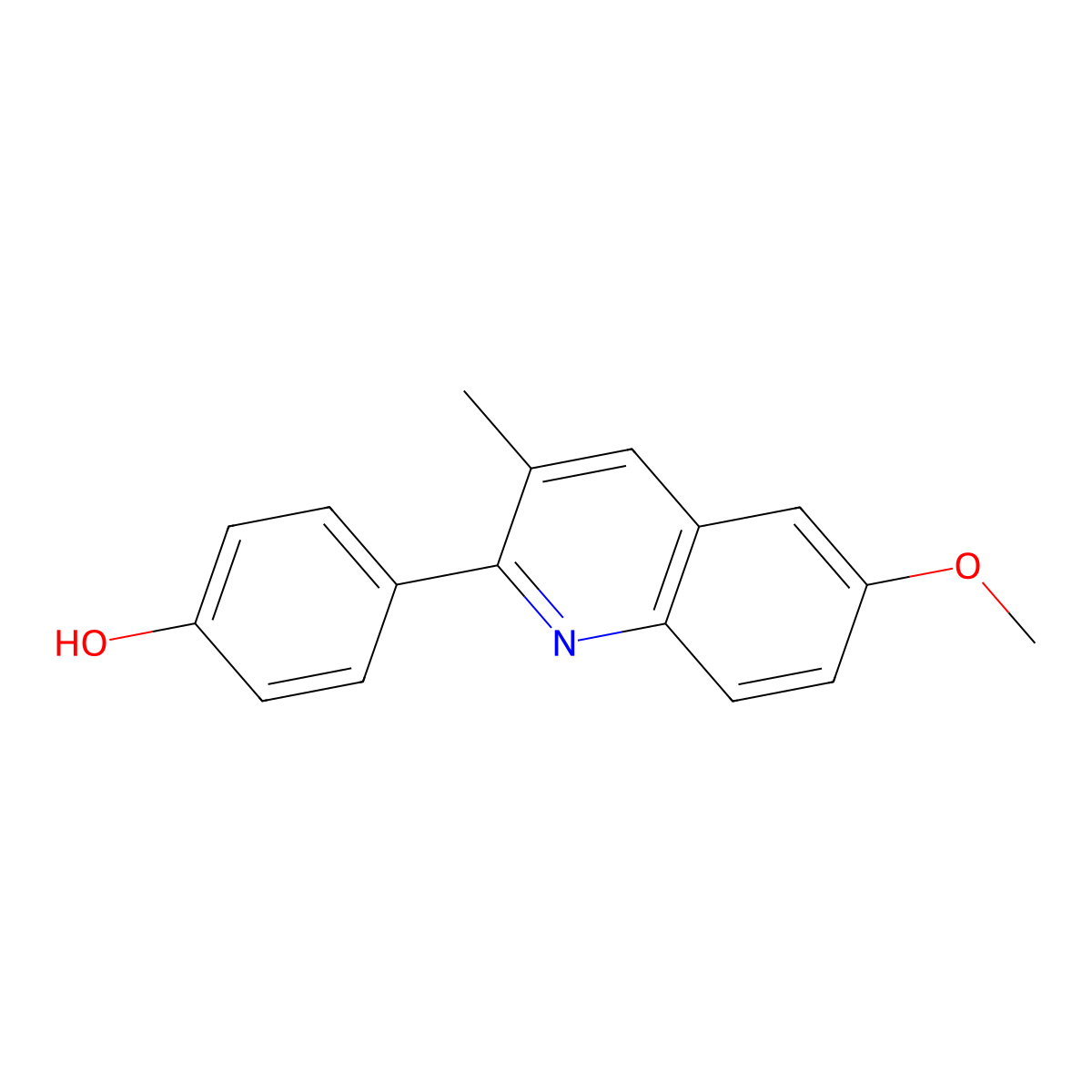 4-(6-Methoxy-3-methyl-2-quinolinyl)phenol molecular structure, CAS 1401818-59-4
