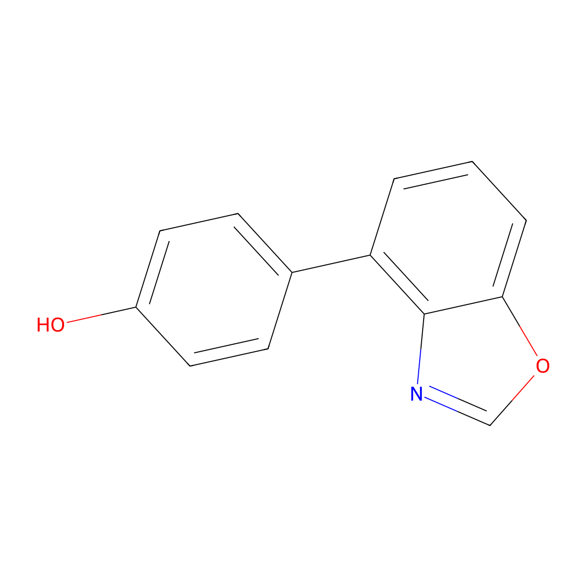 4-(4-Benzoxazolyl)phenol molecular structure, CAS 1401818-65-2