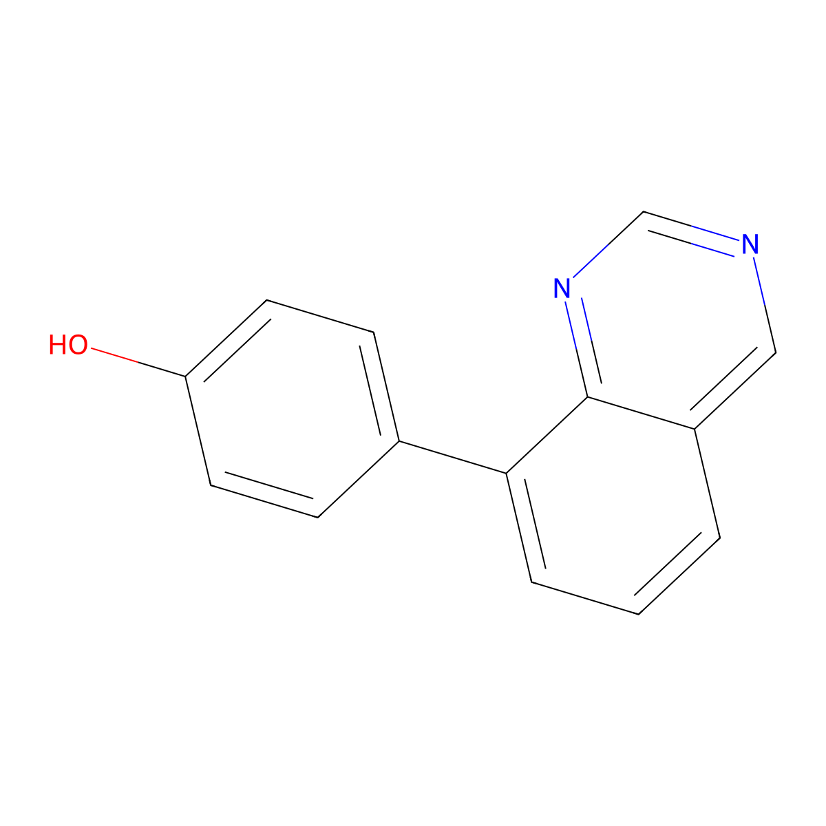 4-(8-Quinazolinyl)phenol molecular structure, CAS 1401819-31-5