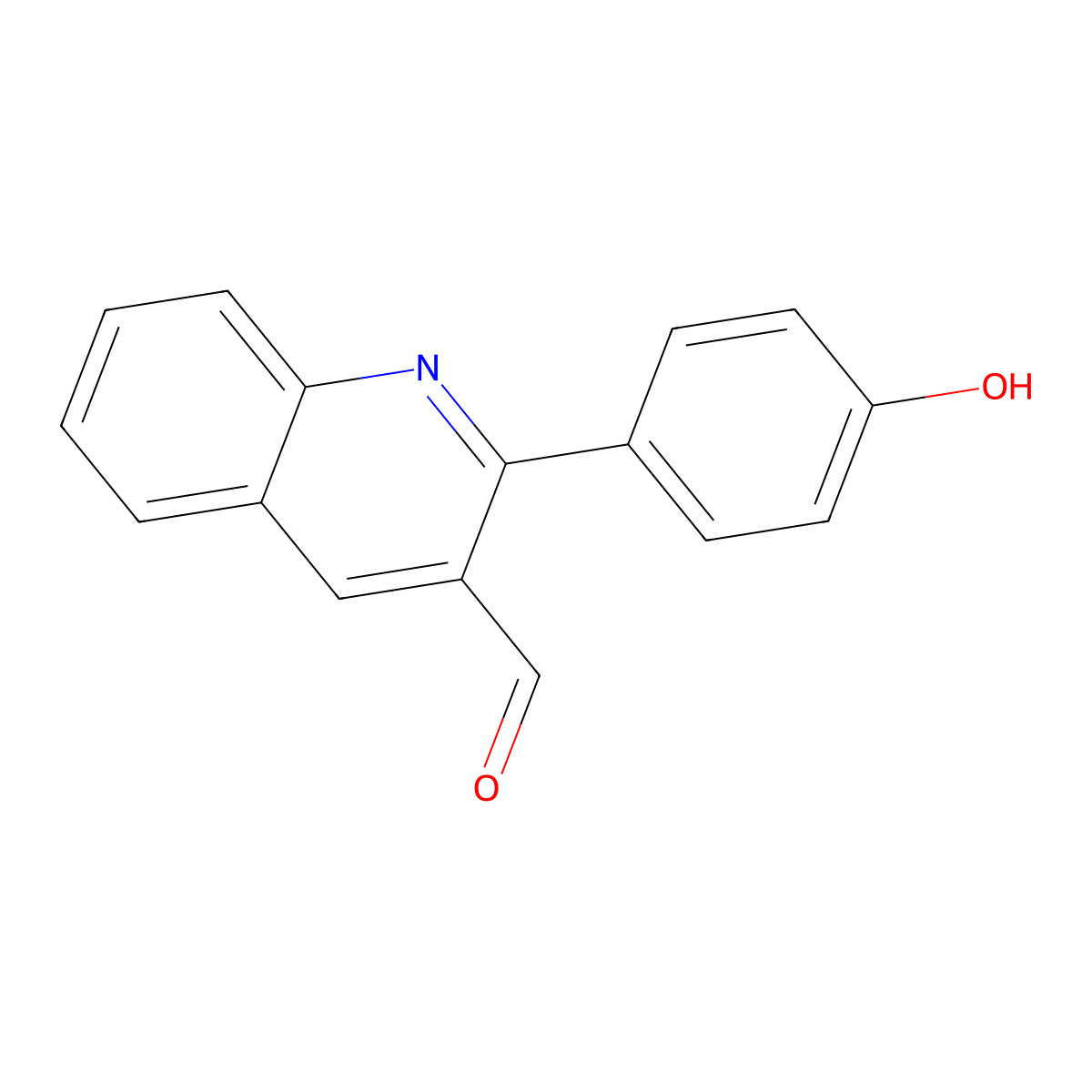 2-(4-Hydroxyphenyl)quinoline-3-carbaldehyde molecular structure, CAS 1401819-35-9