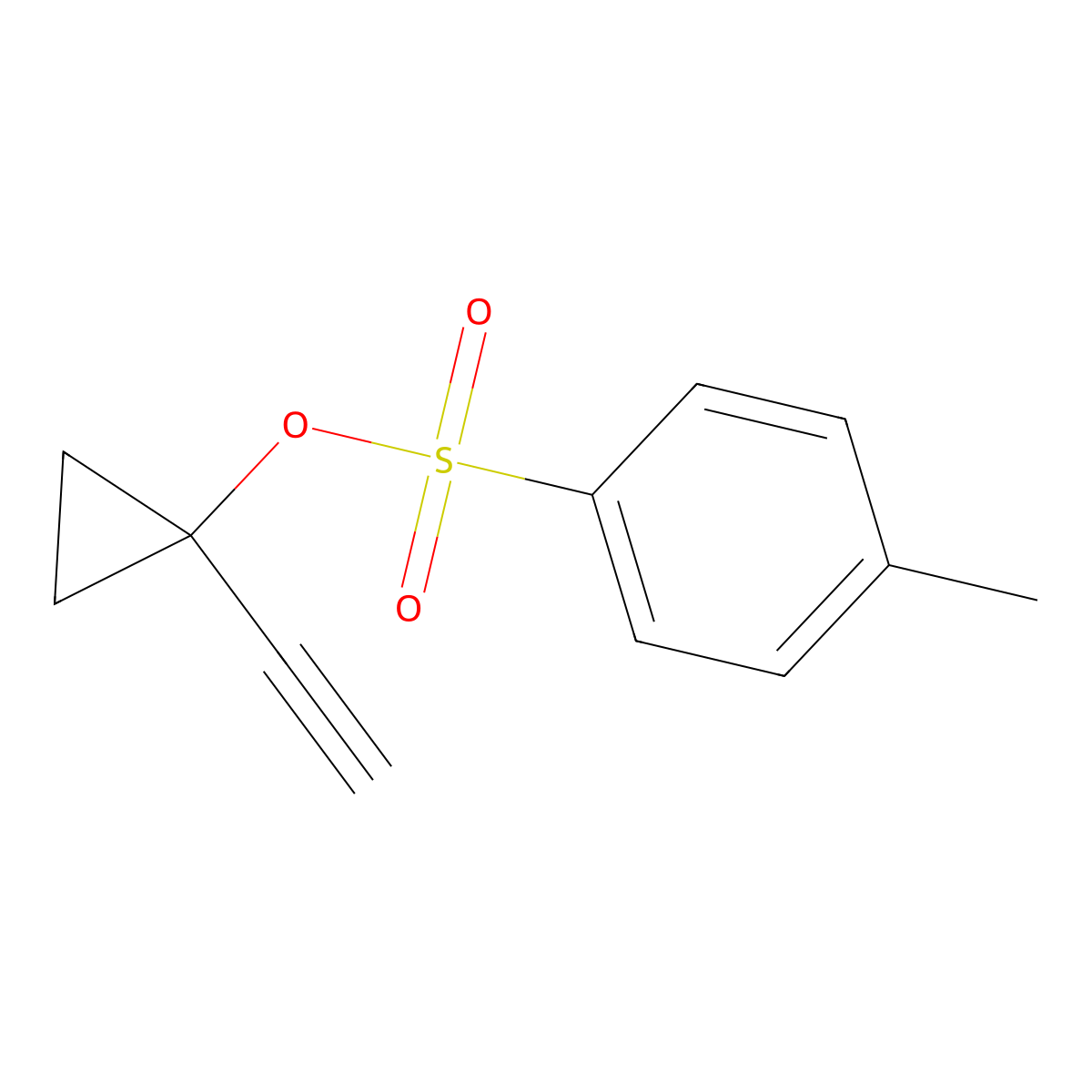 1-Ethynylcyclopropyl 4-methylbenzene-1-sulfonate molecular structure, CAS 1401826-00-3