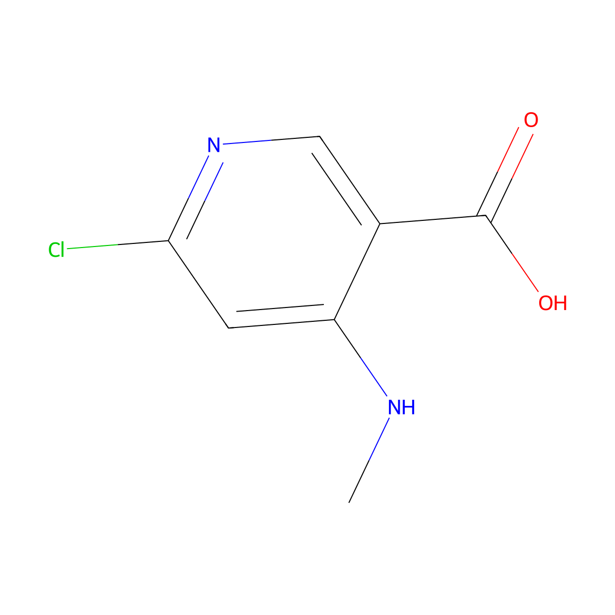 6-Chloro-4-(methylamino)nicotinic acid molecular structure, CAS 1401837-30-6