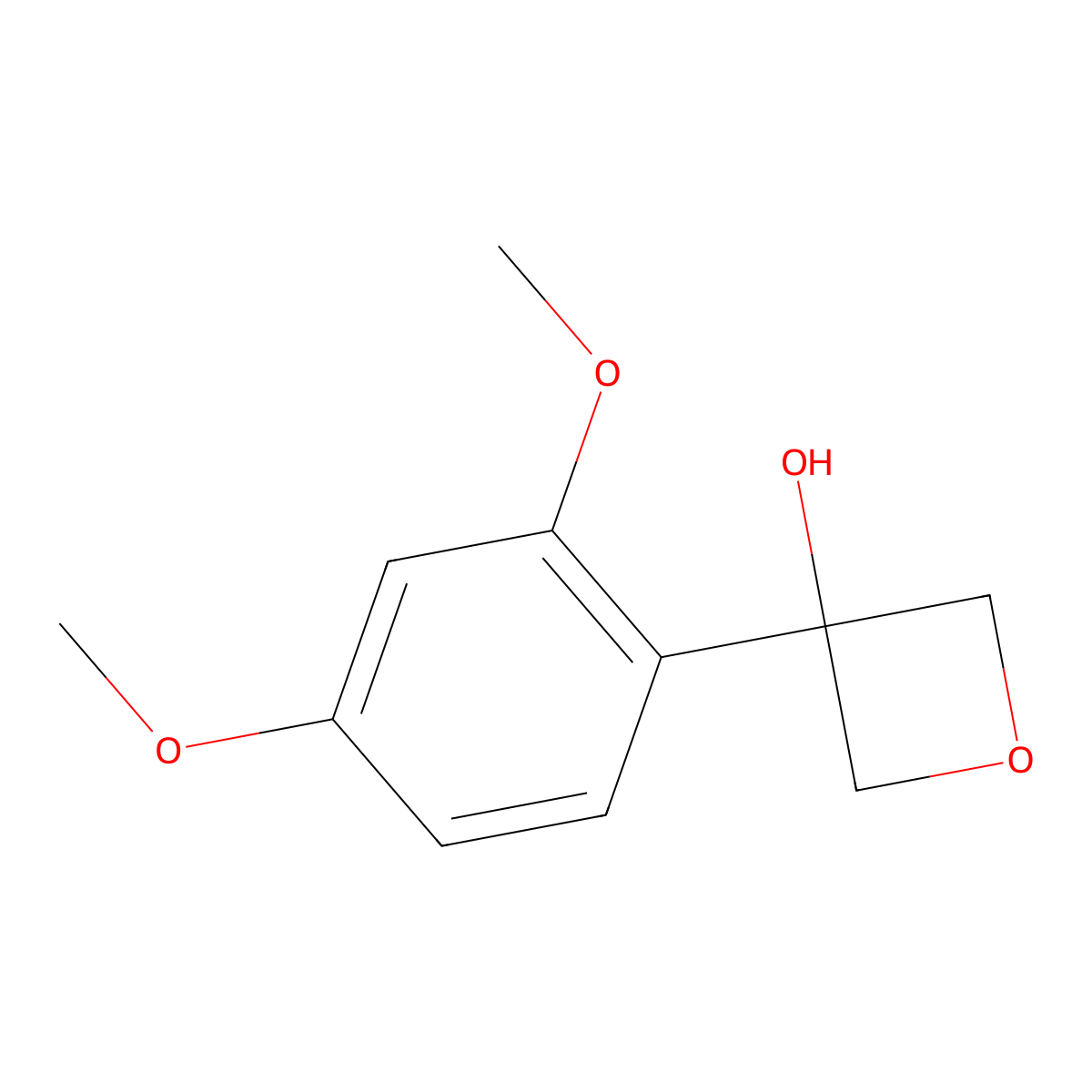 3-(2,4-Dimethoxyphenyl)-3-oxetanol molecular structure, CAS 1401867-34-2