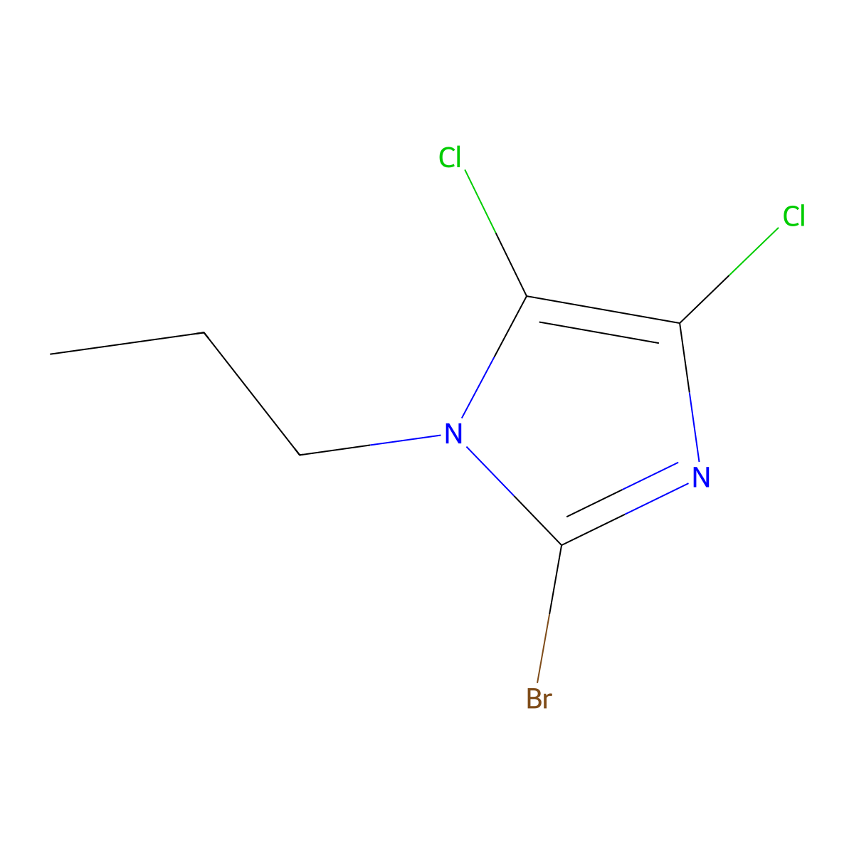 2-bromo-4,5-dichloro-1-propyl-1H-imidazole molecular structure, CAS 140187-05-9
