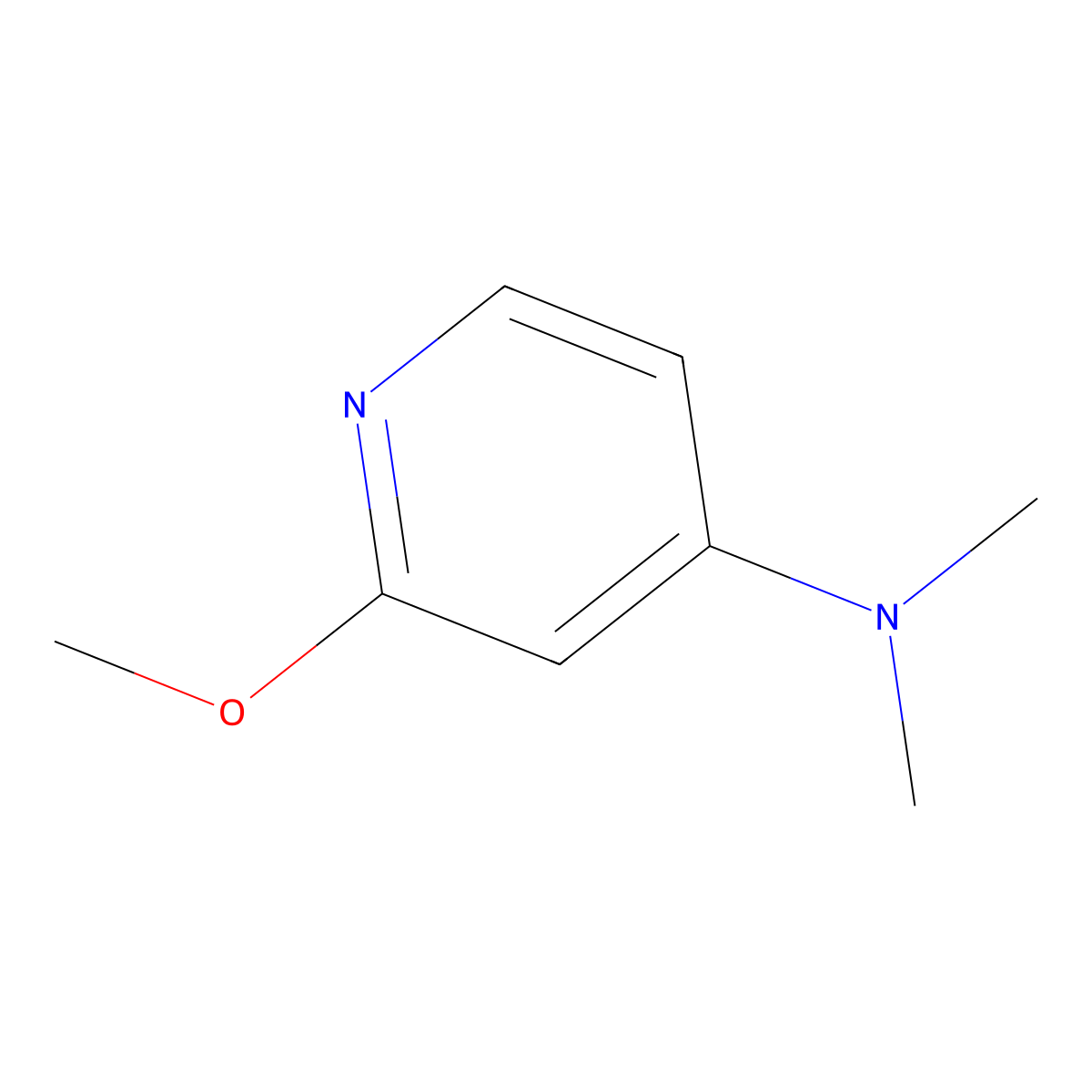 2-Methoxy-N,N-dimethylpyridin-4-amine molecular structure, CAS 1401879-09-1