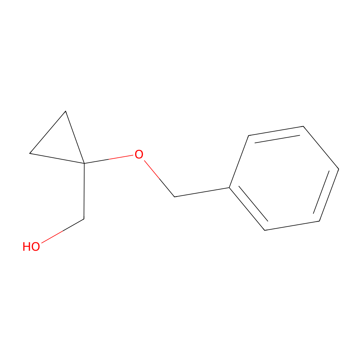 (1-(Benzyloxy)cyclopropyl)methanol molecular structure, CAS 1401909-11-2