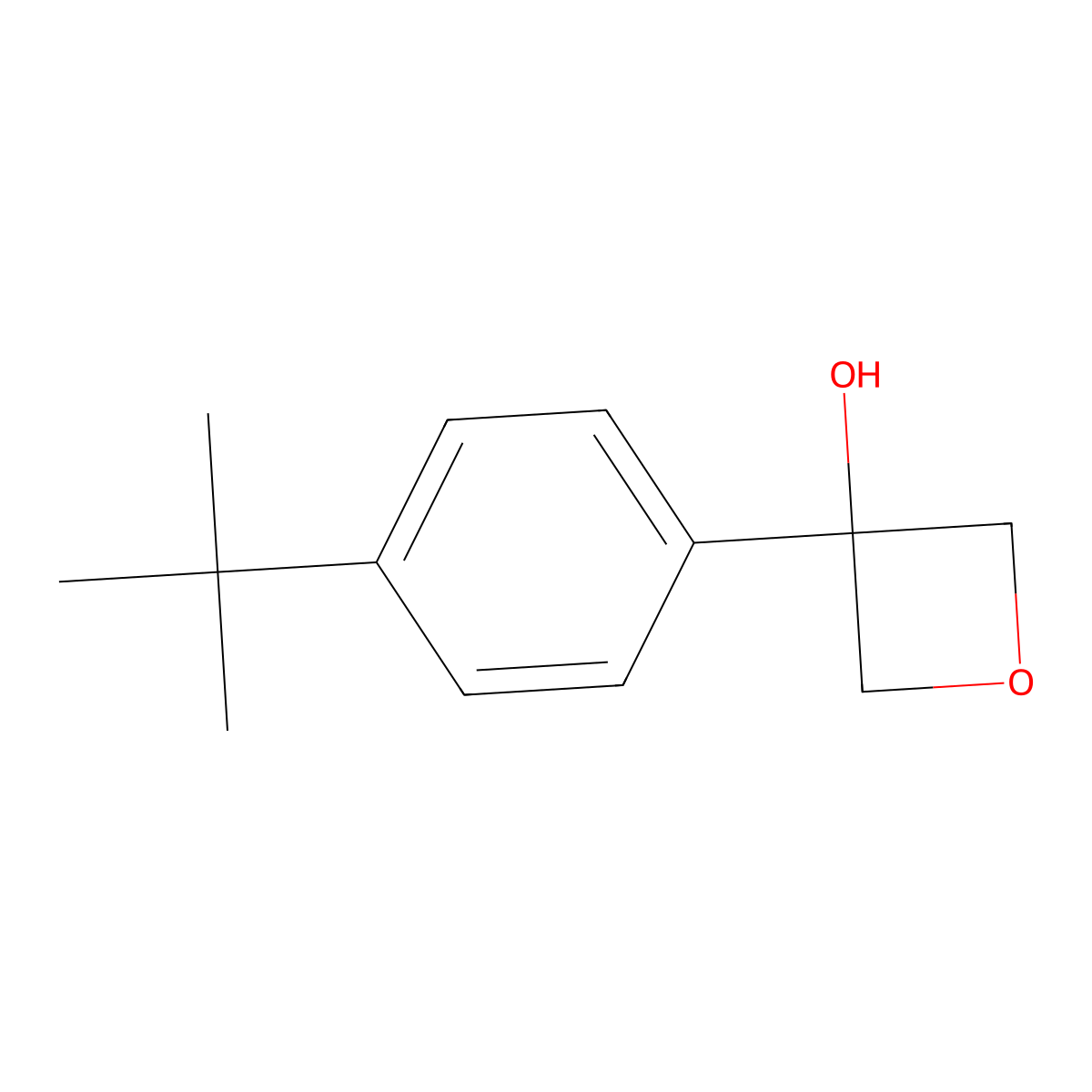 3-[4-(1,1-Dimethylethyl)phenyl]-3-oxetanol molecular structure, CAS 1401916-15-1
