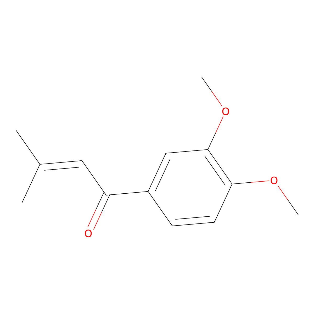 1-(3,4-Dimethoxy-phenyl)-3-methyl-but-2-en-1-one molecular structure, CAS 1401932-29-3