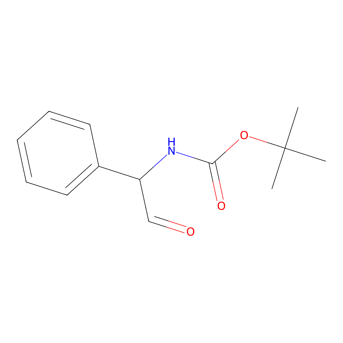 Tert-butyl N-(2-oxo-1-phenylethyl)carbamate molecular structure, CAS 140196-38-9