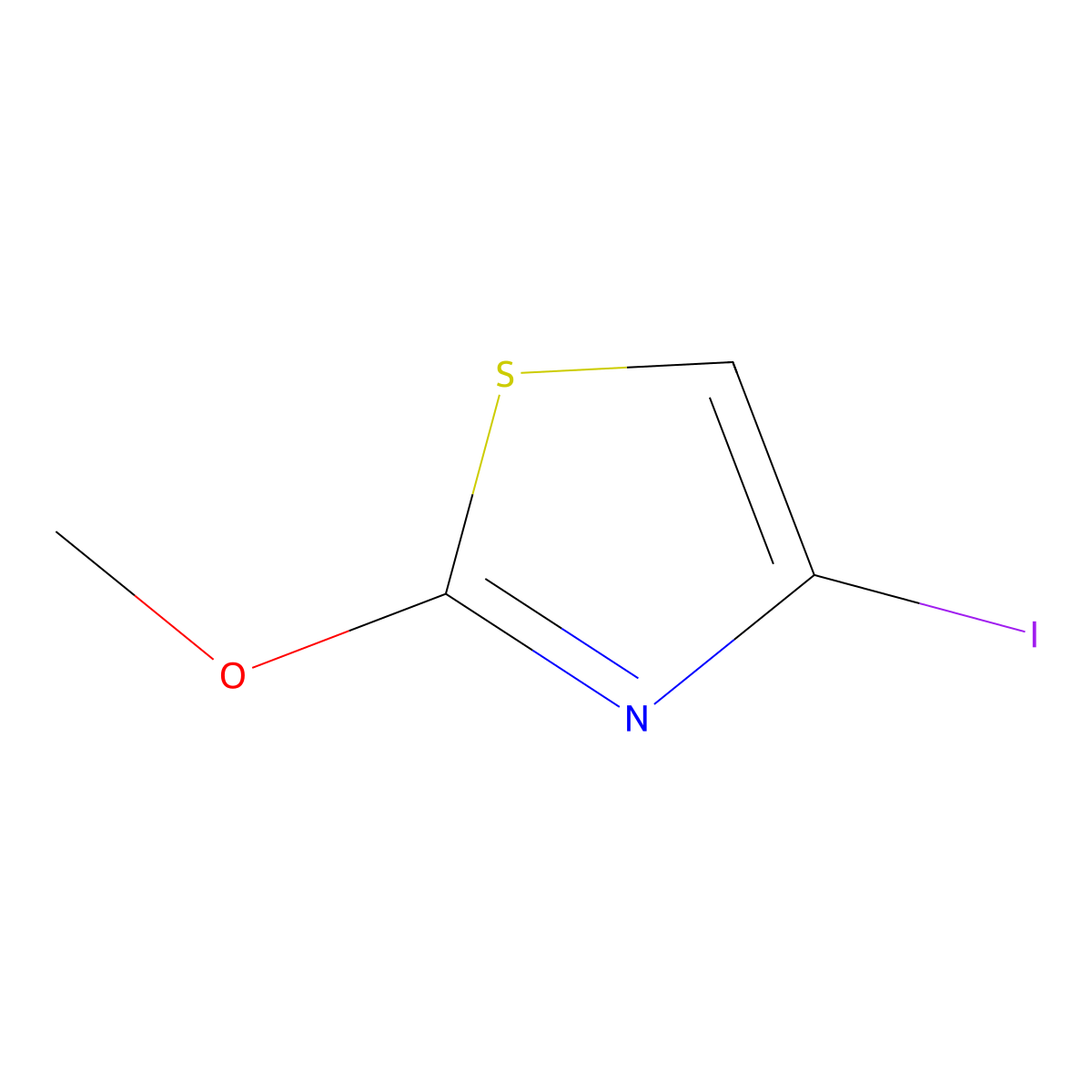 Thiazole, 4-iodo-2-methoxy- molecular structure, CAS 1401963-34-5