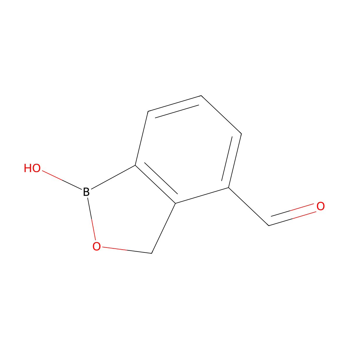 1-Hydroxy-1,3-dihydro-2,1-benzoxaborole-4-carbaldehyde molecular structure, CAS 1401967-03-0