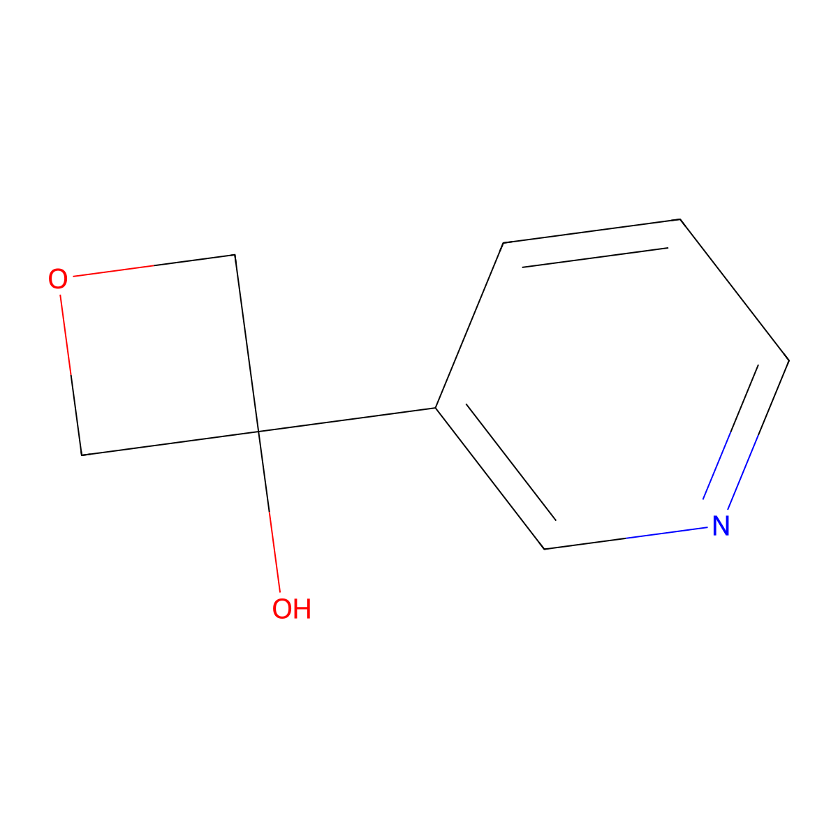 3-(Pyridin-3-yl)oxetan-3-ol molecular structure, CAS 1401967-56-3