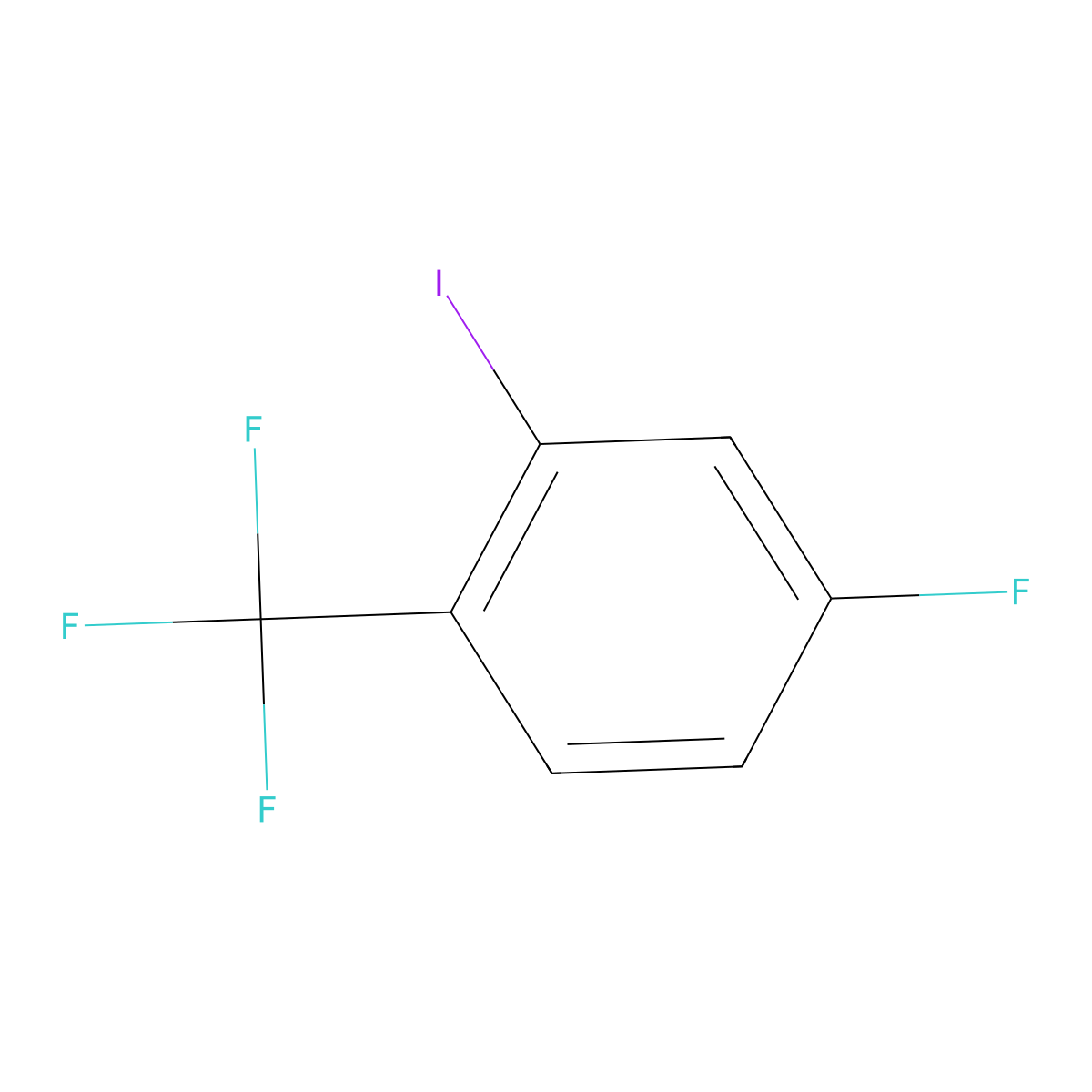 4-Fluoro-2-iodo-1-(trifluoromethyl)benzene molecular structure, CAS 1401981-52-9