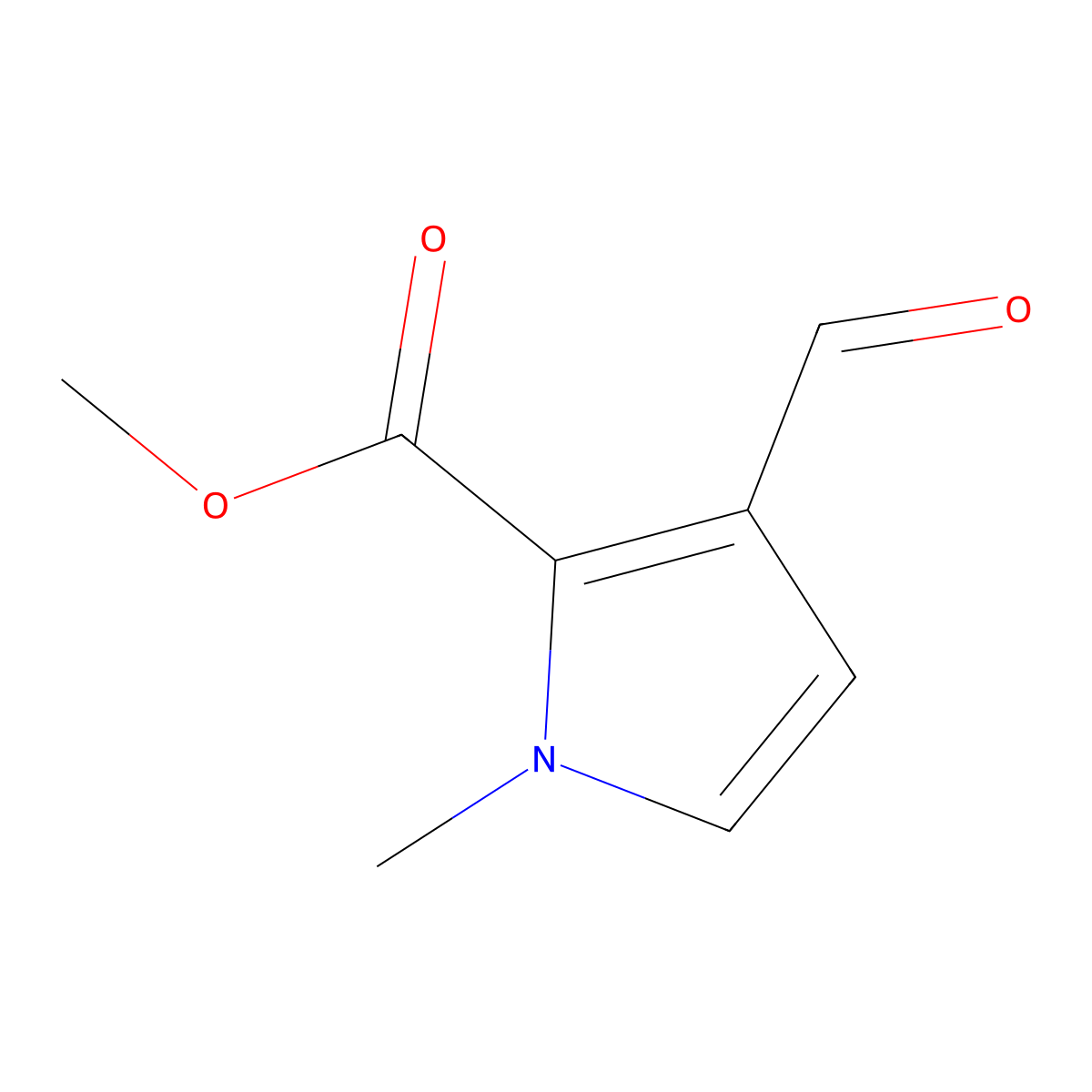 methyl 3-formyl-1-methyl-1H-pyrrole-2-carboxylate molecular structure, CAS 1401992-80-0