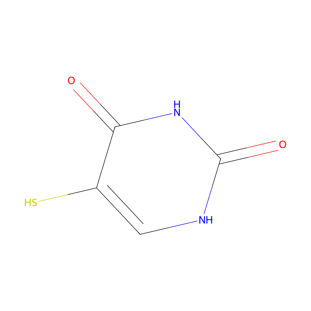 5-Mercaptouracil molecular structure, CAS 14020-53-2