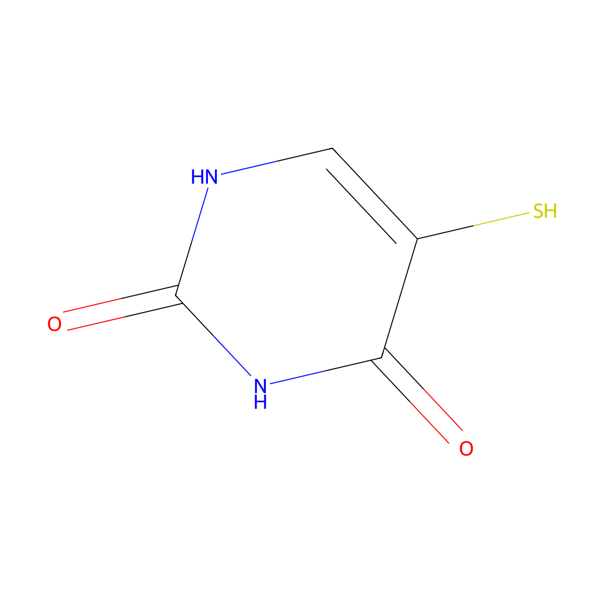 5-Mercaptouracil molecular structure, CAS 14020-53-2