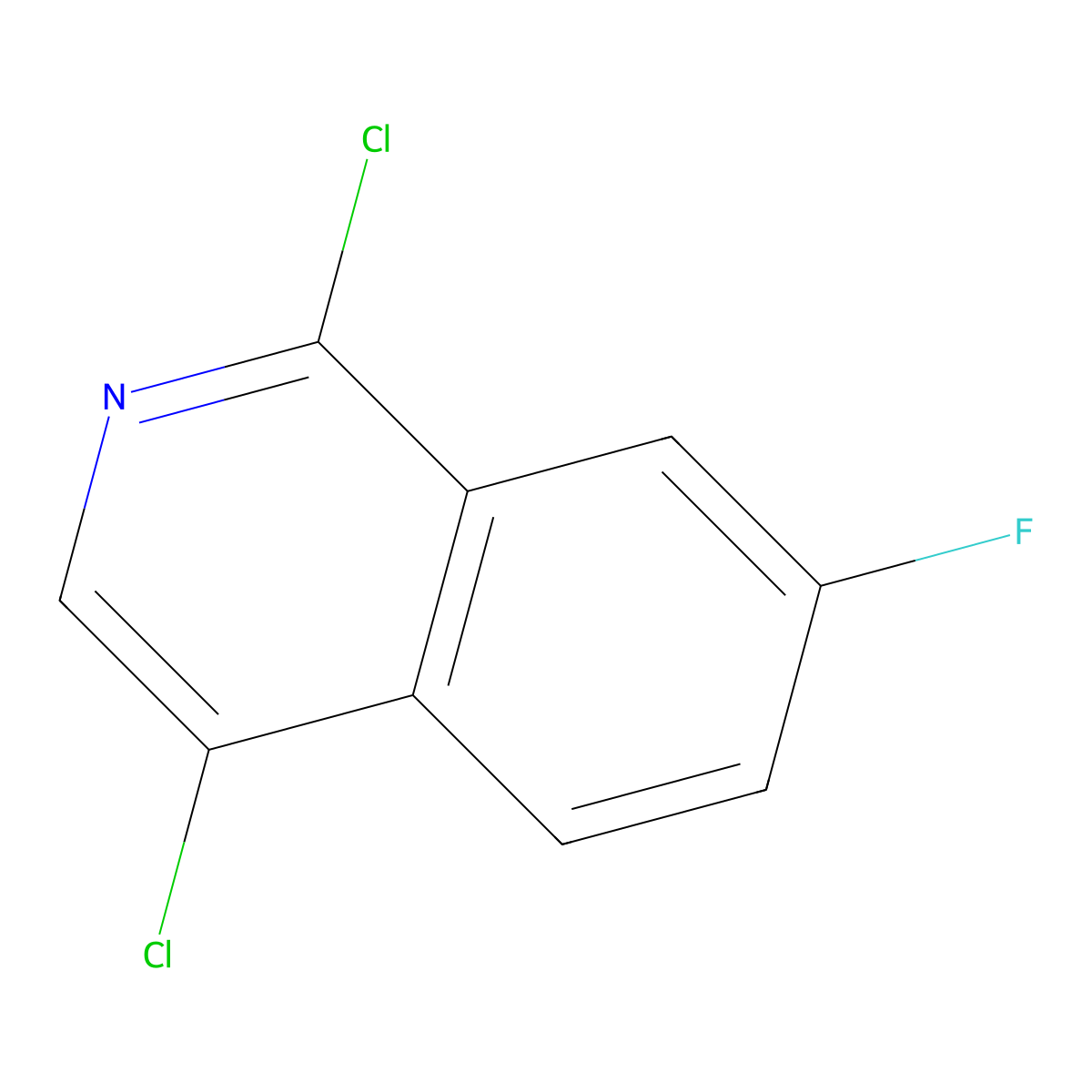 1,4-Dichloro-7-fluoroisoquinoline molecular structure, CAS 1402004-82-3