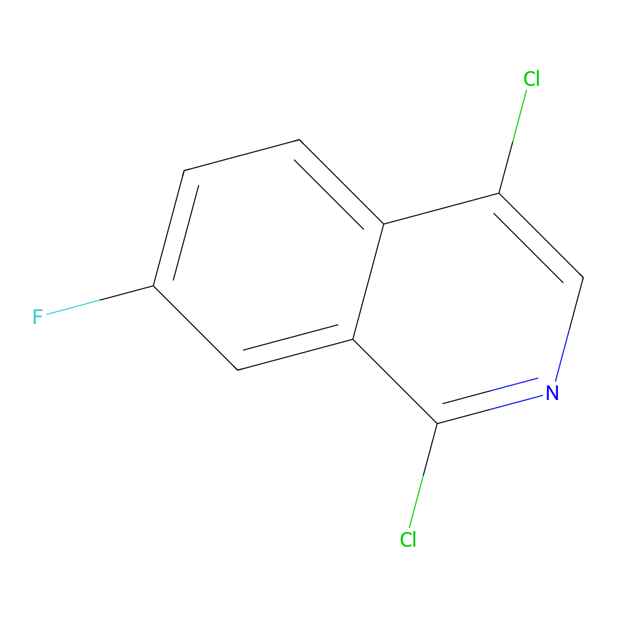 1,4-Dichloro-7-fluoroisoquinoline molecular structure, CAS 1402004-82-3