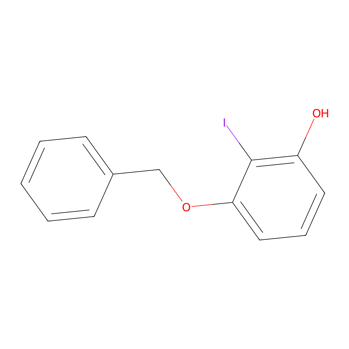 Phenol, 2-iodo-3-(phenylmethoxy)- molecular structure, CAS 140201-75-8