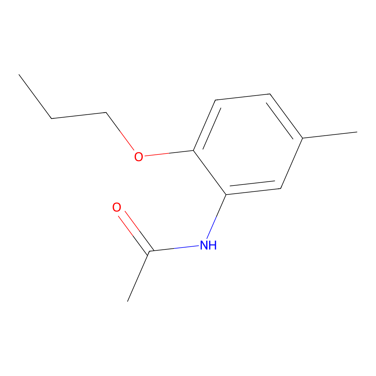 N-(5-methyl-2-propoxyphenyl)acetamide molecular structure, CAS 1402045-49-1